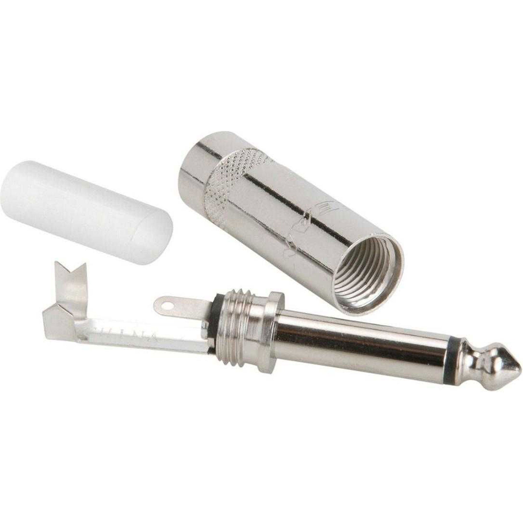 Neutrik Rean NYS201 1/4" Mono Phone Short Barrel Plug (Nickel/Silver, Box of 100)