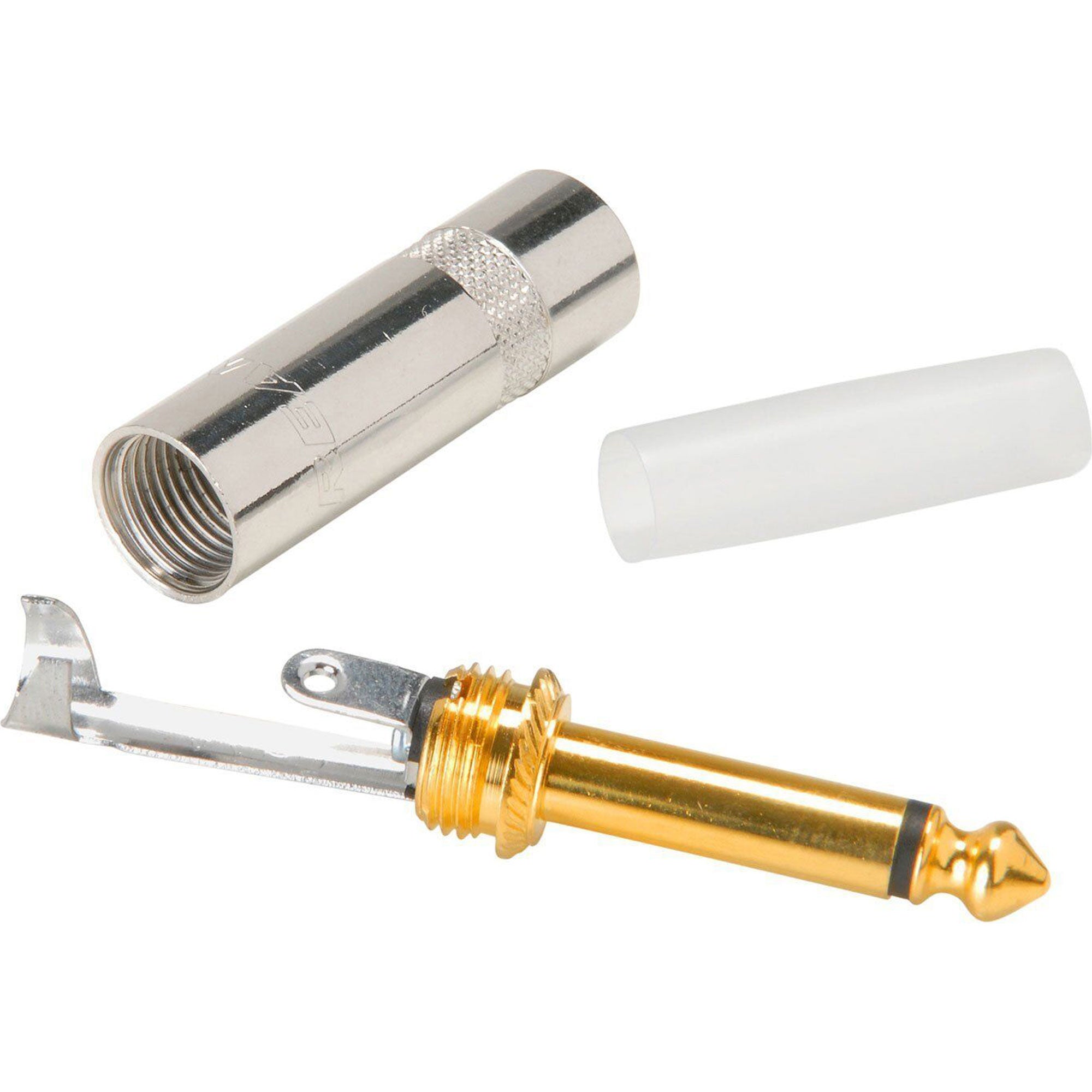 Neutrik Rean NYS224G 1/4" Mono Phone Long Barrel Plug (Nickel/Gold, Box of 100)