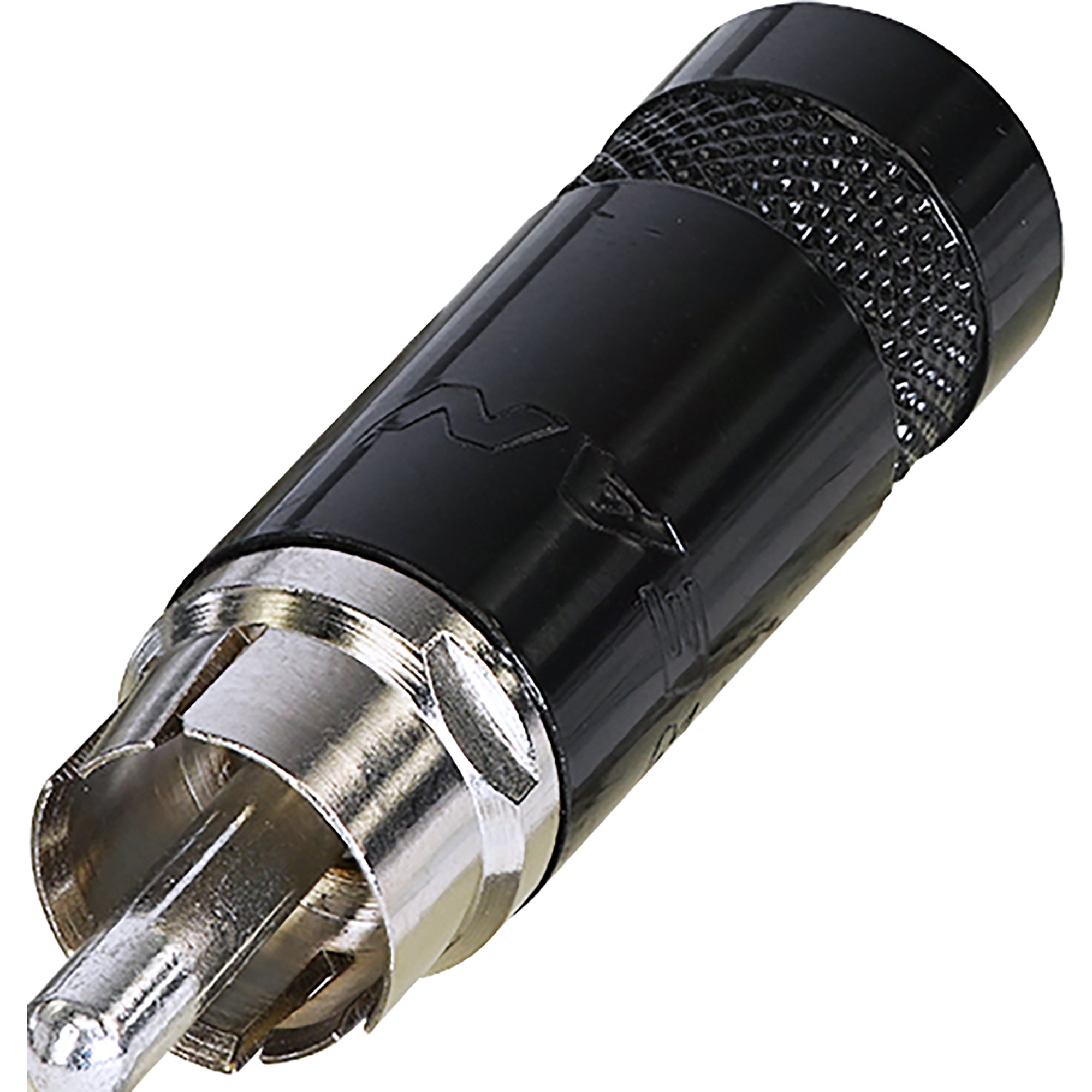 Neutrik Rean NYS352B Male RCA Phono Plug (Black/Silver, Box of 100)