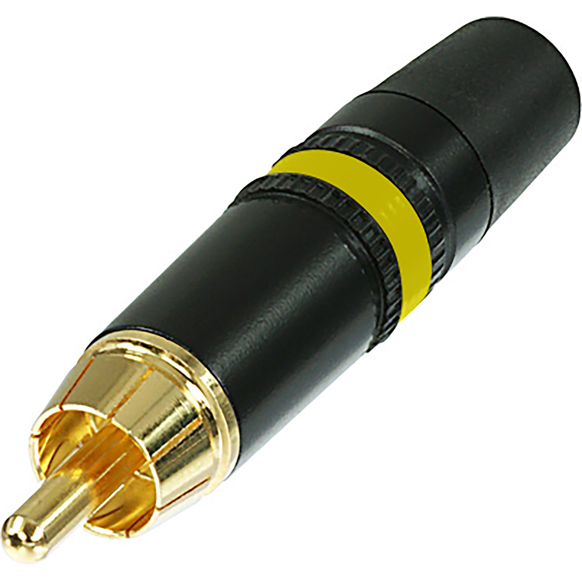 Neutrik Rean NYS373-4 Male RCA Phono Plug (Black/Gold/Yellow)
