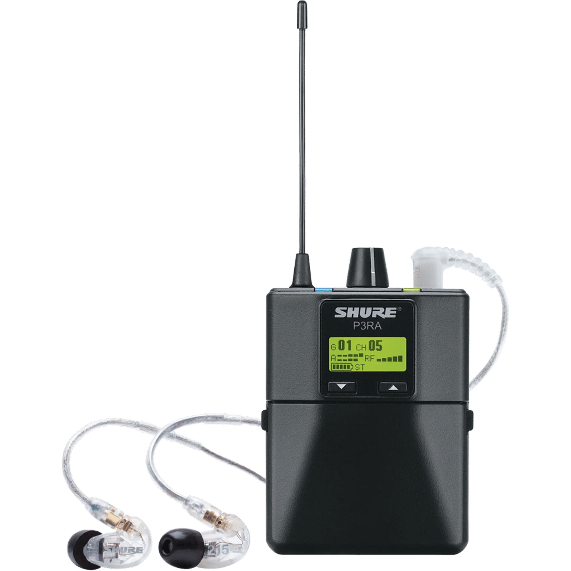 Shure P3RA Bodypack Receiver for PSM300 In-Ear Personal Monitoring System (H20: 518-541 MHz)