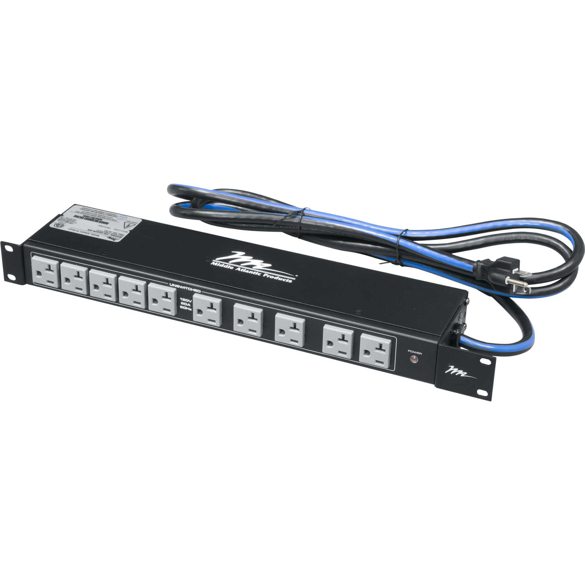 Middle Atlantic PD-2020R-NS Multi-Mount Power Strip (20-Outlet, 20 Amp)