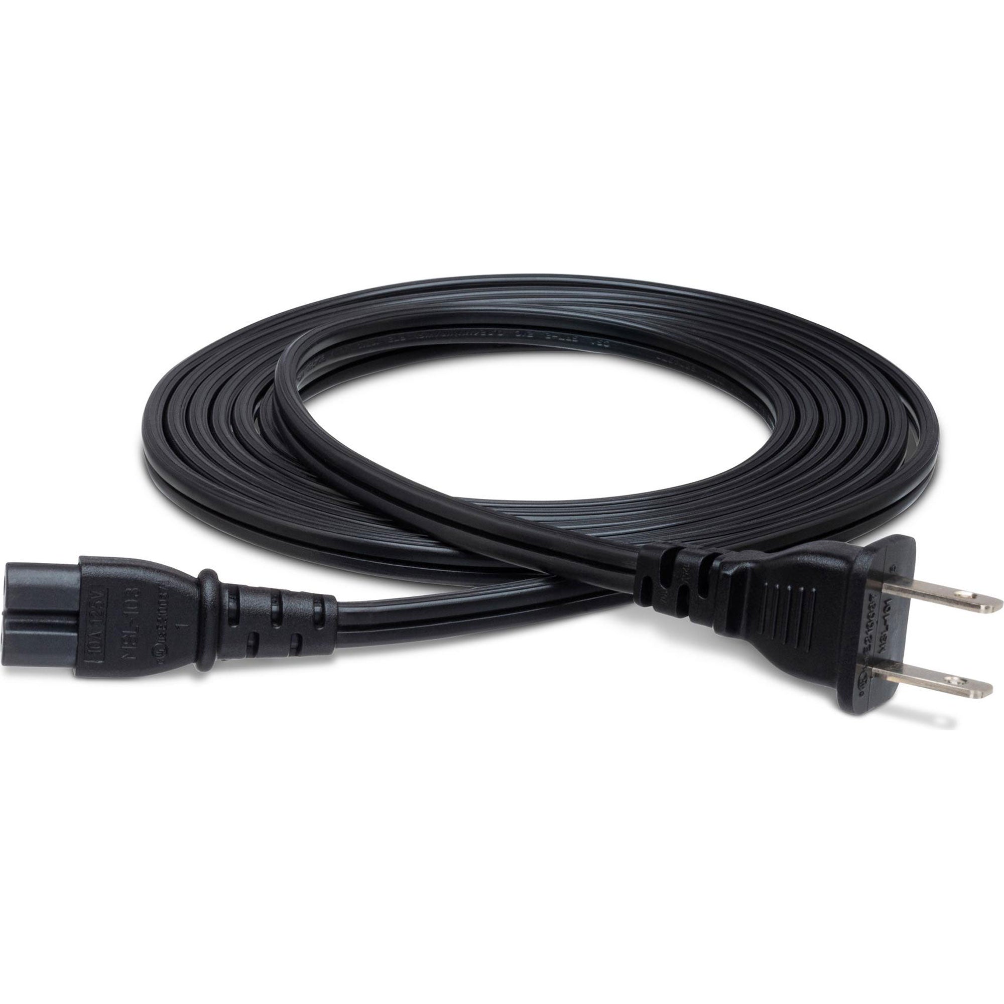 Hosa PWP-426 Power Cord IEC C7 to NEMA 1-15P (8')