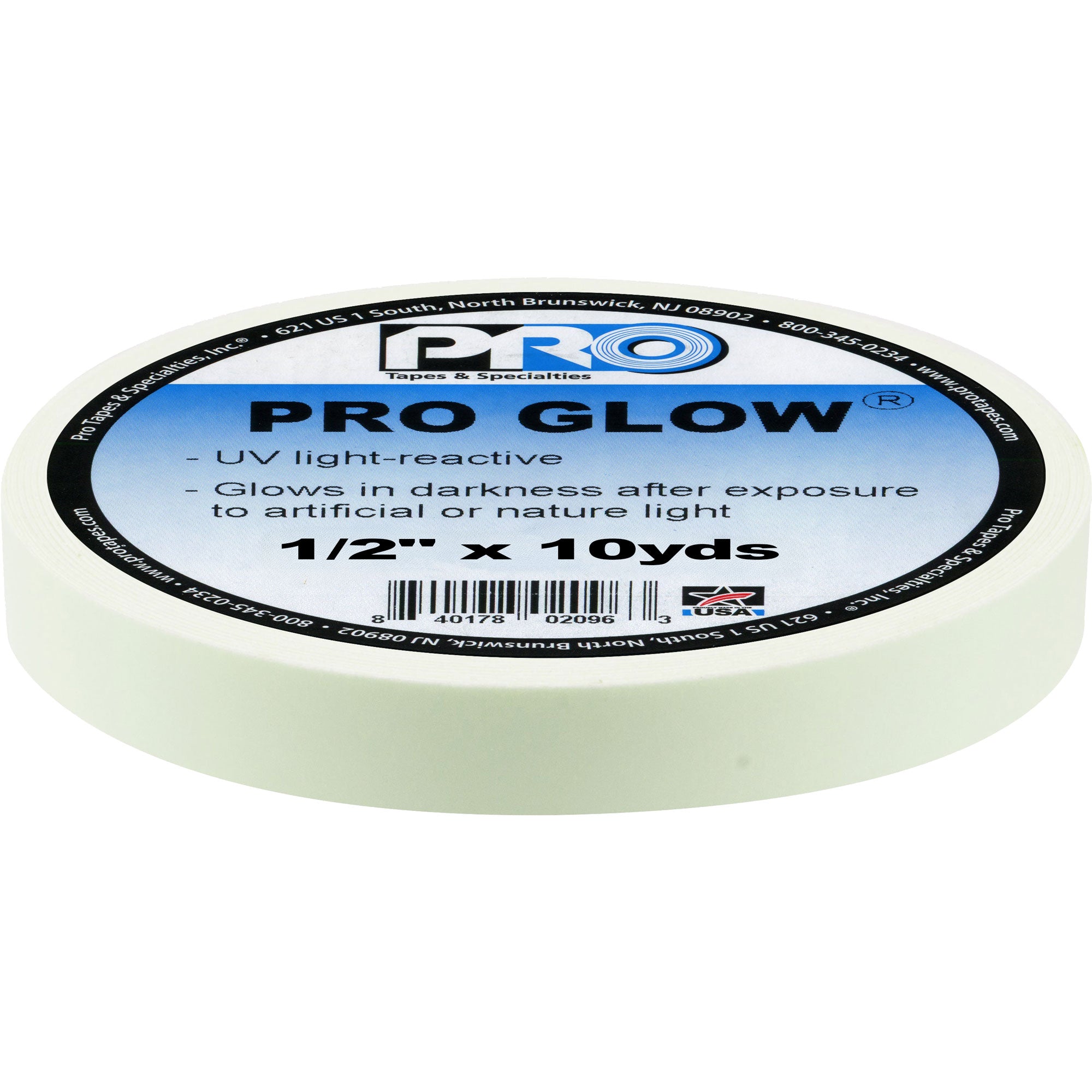 ProTapes Pro Glow - Glow in the Dark Tape 1/2" x 10yds