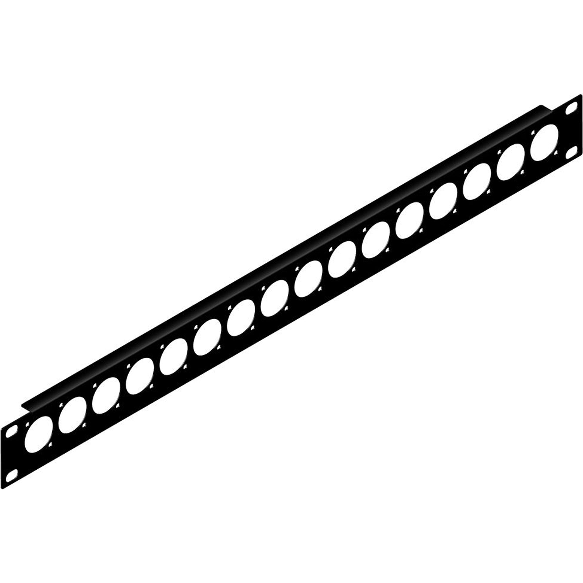 Penn Elcom R1269/1UK/16 Rack Panel Punched for Neutrik D-Style Connectors (1U, 16 Hole)