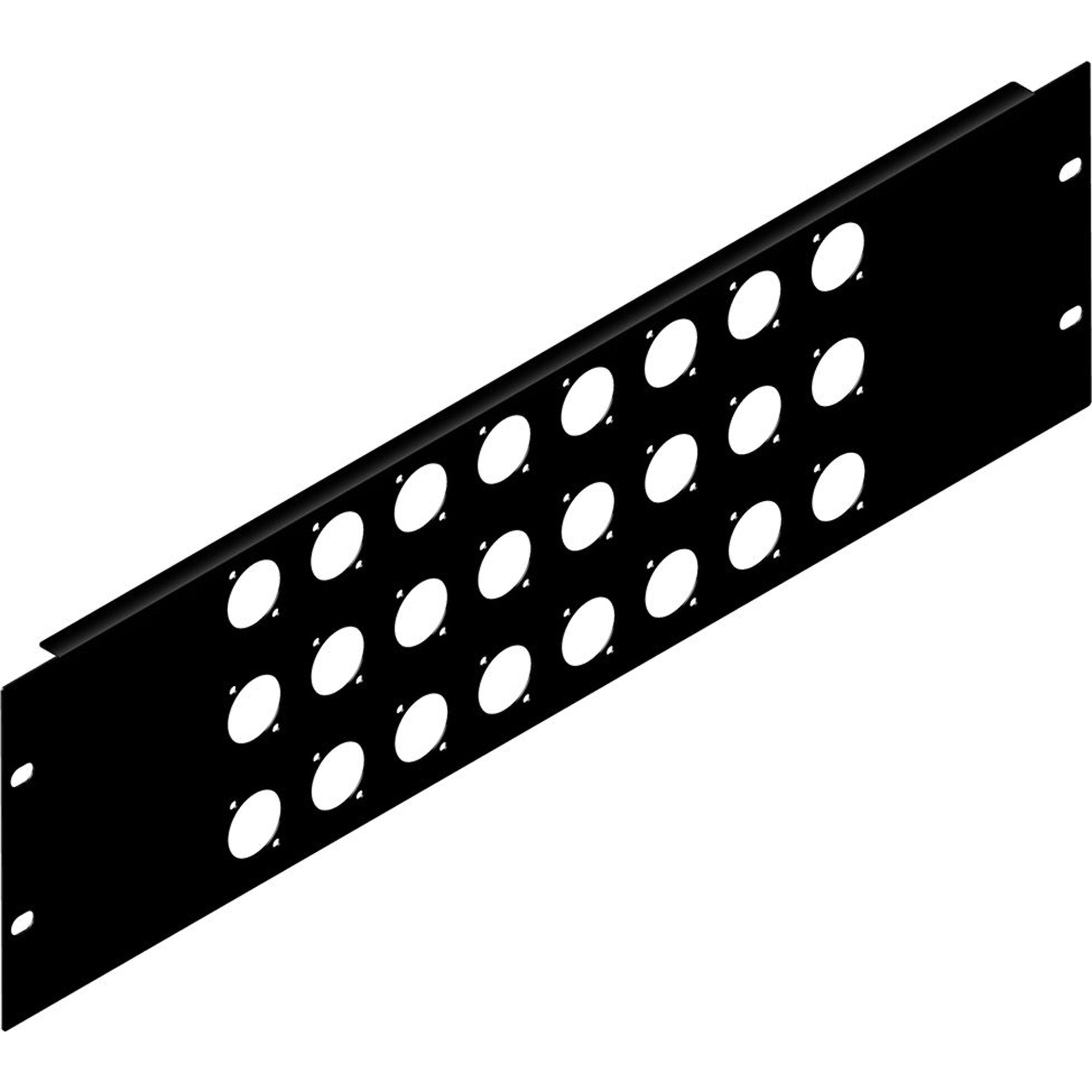 Penn Elcom R1269/3UK/24 Rack Panel Punched for Neutrik D-Style Connectors (3U, 24 Hole)