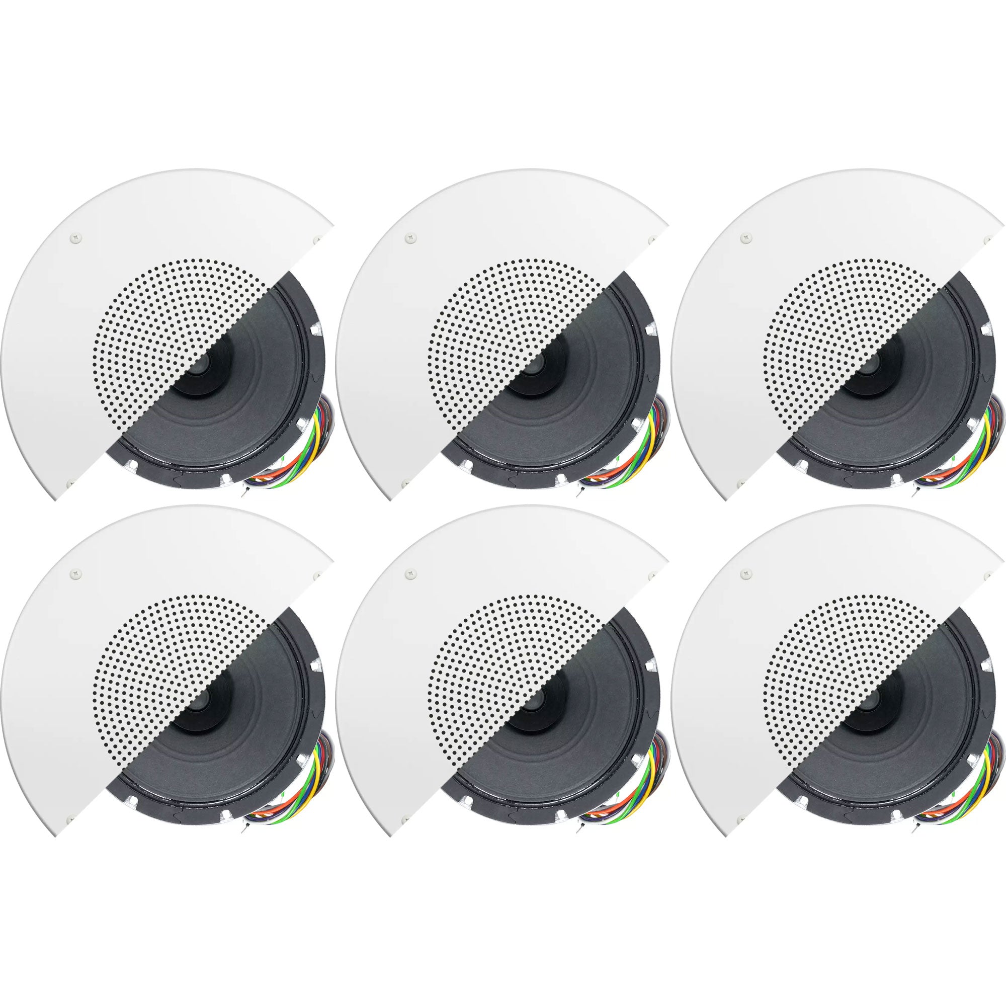 Lowell R1810-72-S 8" Dual Cone Speaker with 25/70V Transformer, Grille and Volume Control (6 Pack)