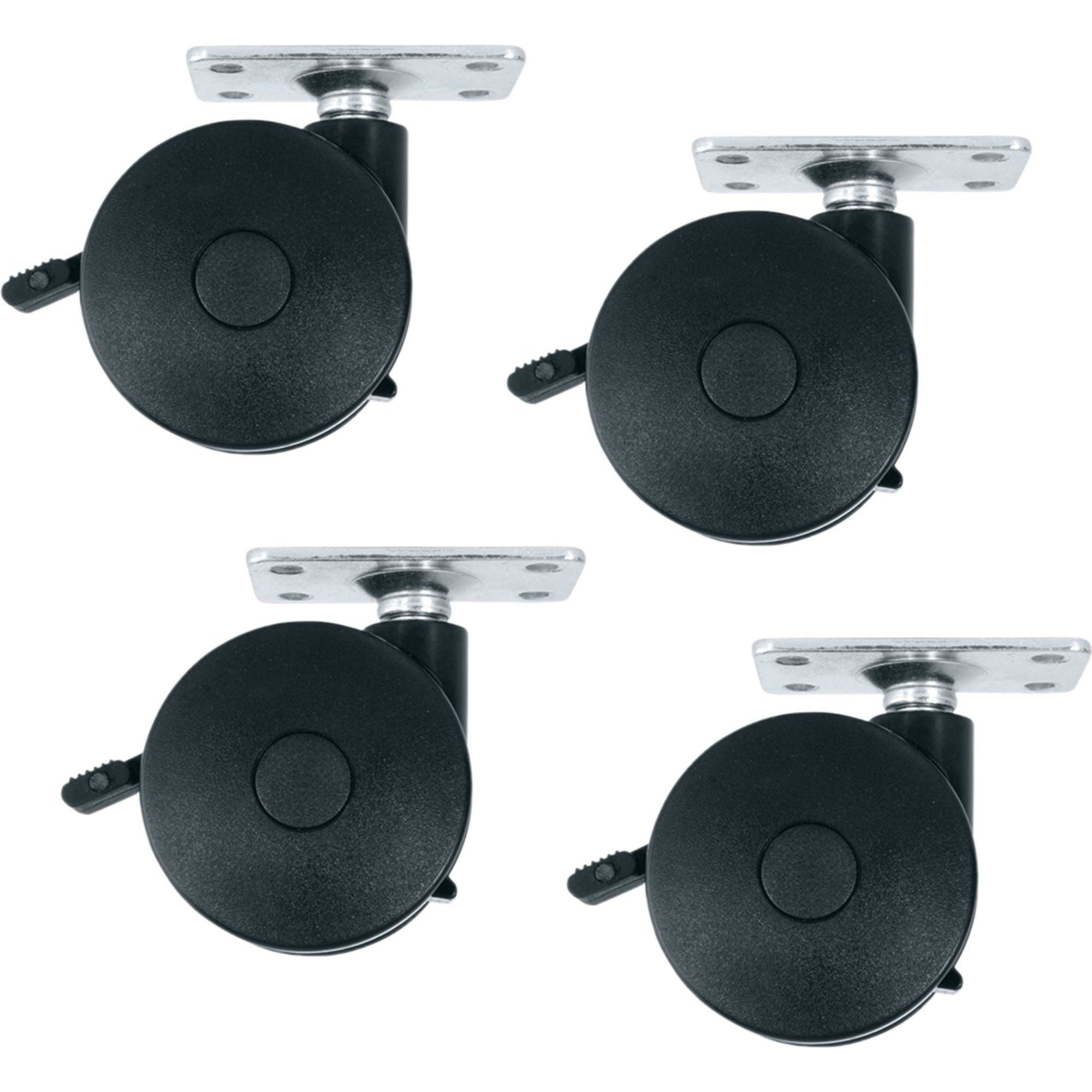 Middle Atlantic RKW-HD Heavy Duty Caster Kit with Two Locking Wheels