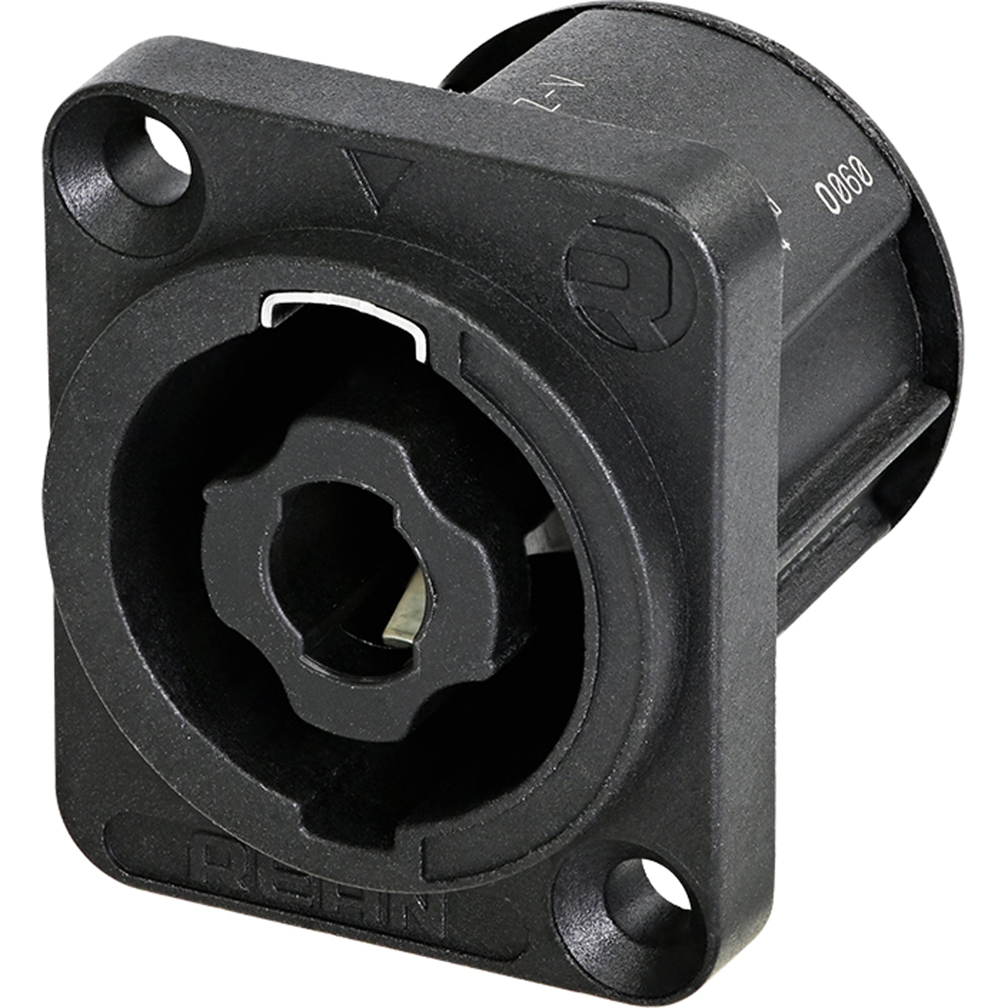 Neutrik Rean RLS4MDZ-V 4-Pole speakON Panel Mount Connector, PCB Contacts, Vertical (Box of 100)