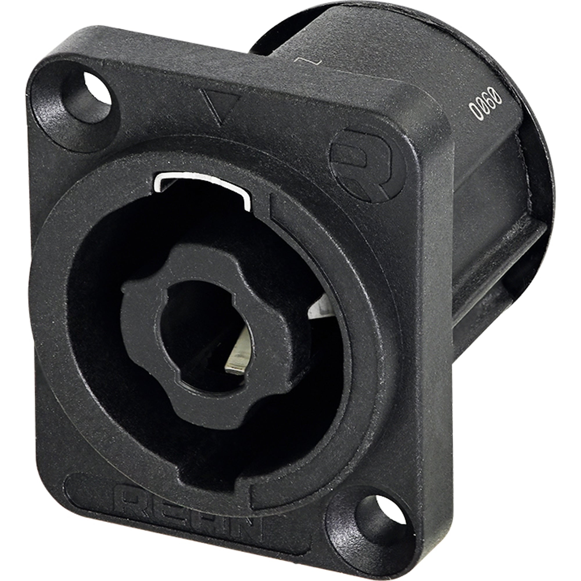 Neutrik Rean RLS4MPZ 4-Pole speakON Panel Mount Connector, 3/16" Flat Tabs (Box of 100)