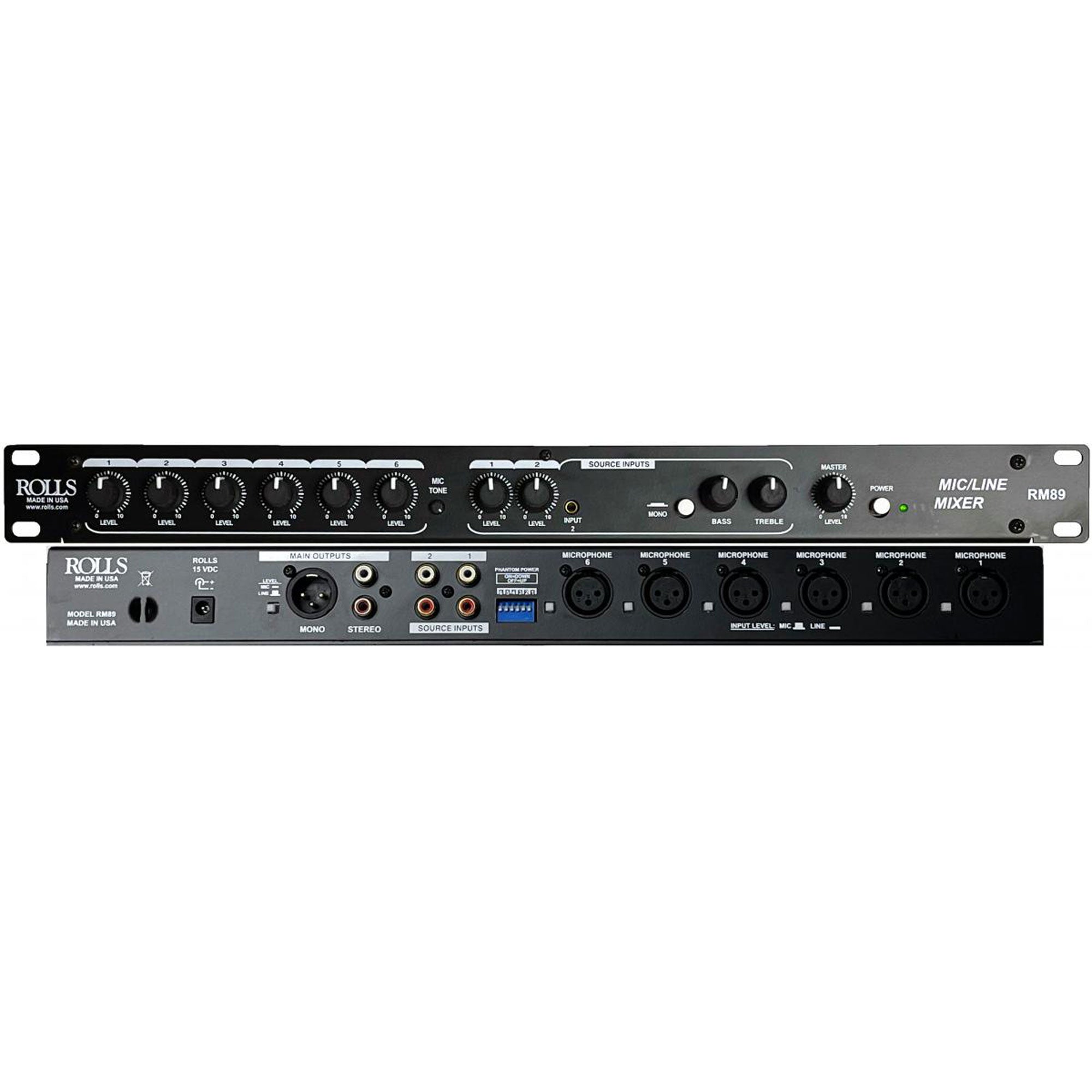 Rolls RM89 8-Channel Mic/Line Mixer