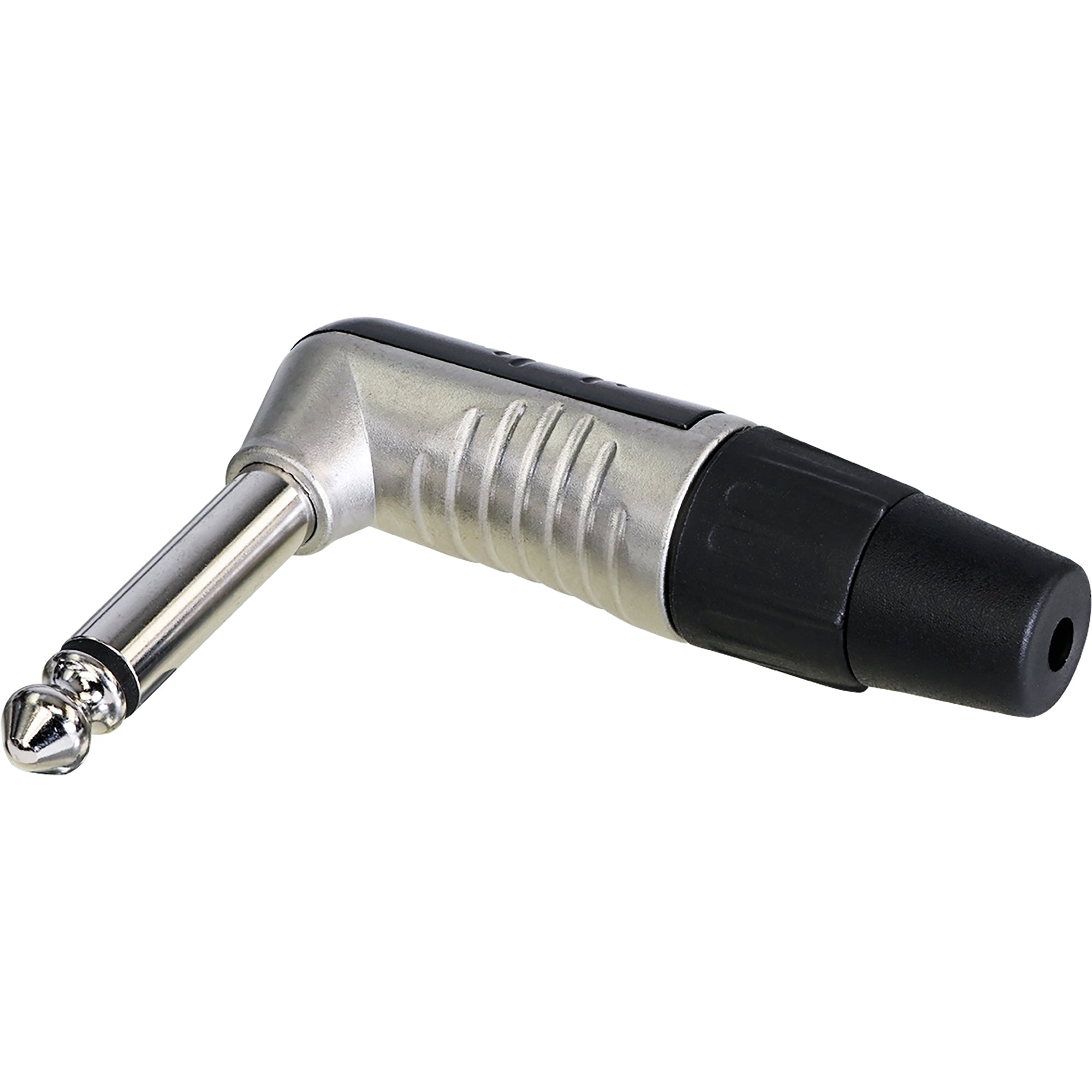 Neutrik Rean RP2RC Finger Groove Right-Angle 1/4" TS Mono Plug (Nickel/Silver, Box of 100)