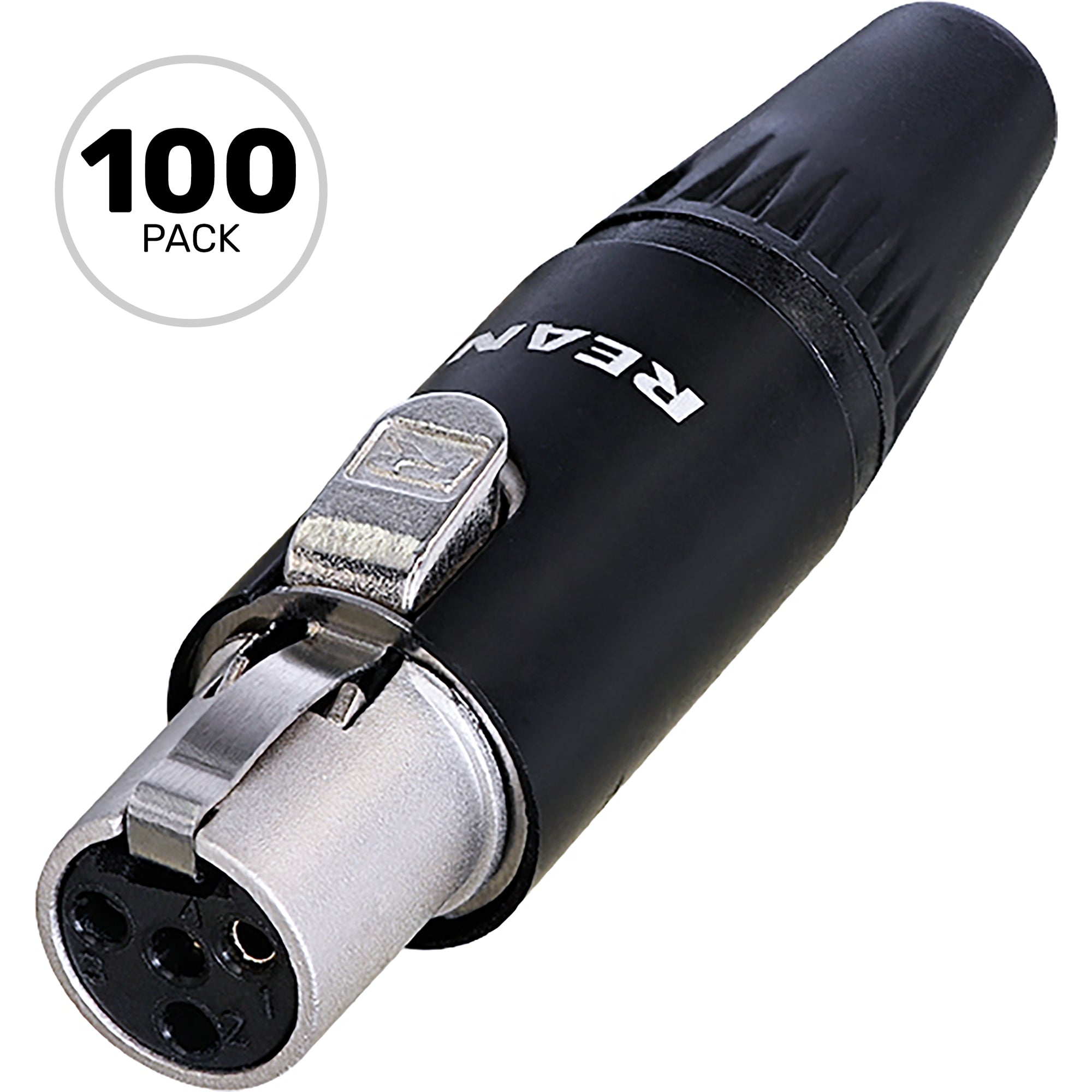 Neutrik Rean RT4FC-B Female 4-Pin Tiny XLR Connector (Black/Gold, Box of 100)