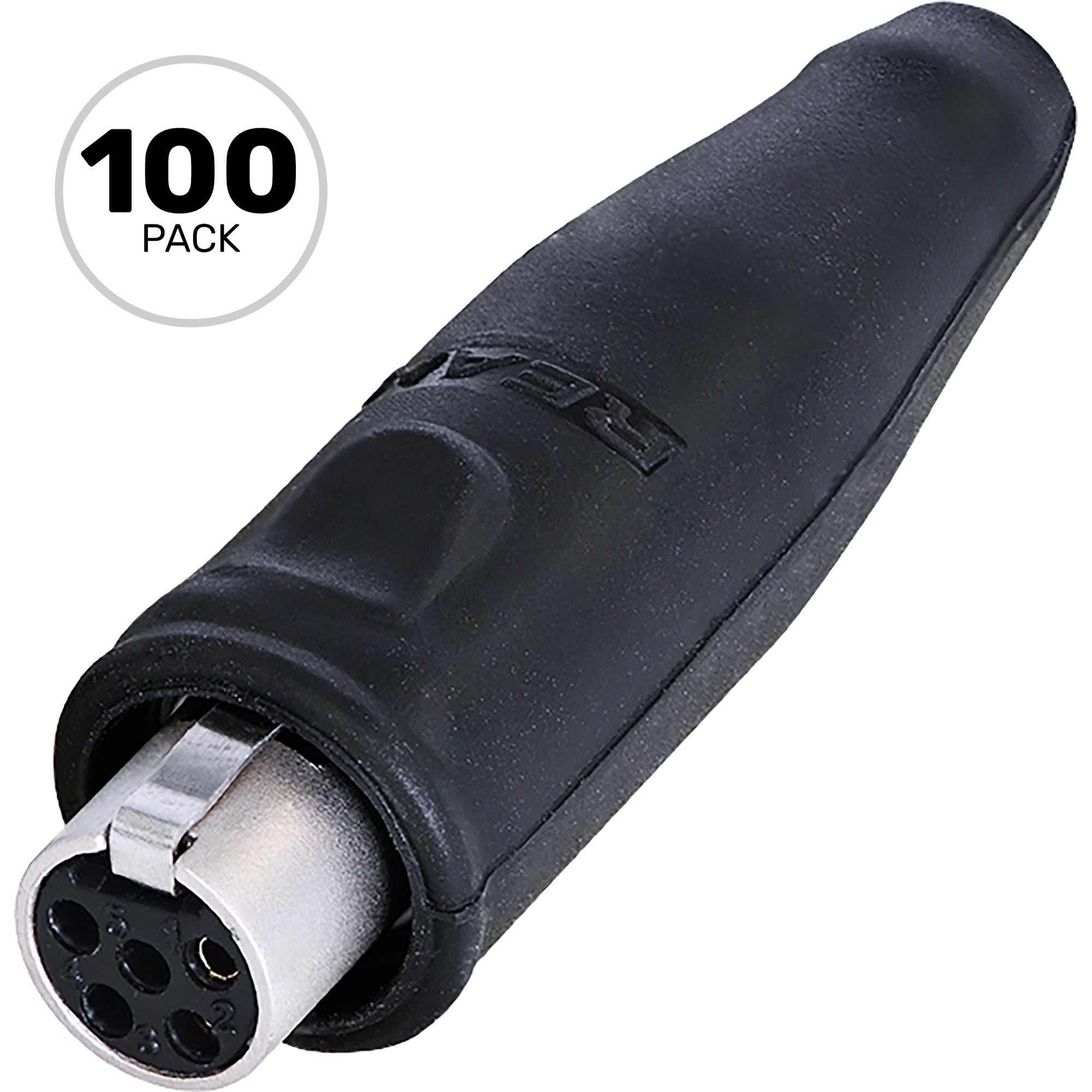 Neutrik Rean RT5FC-B-W Water Resistant Female 5-Pin Tiny XLR Connector (Black/Gold, Box of 100)