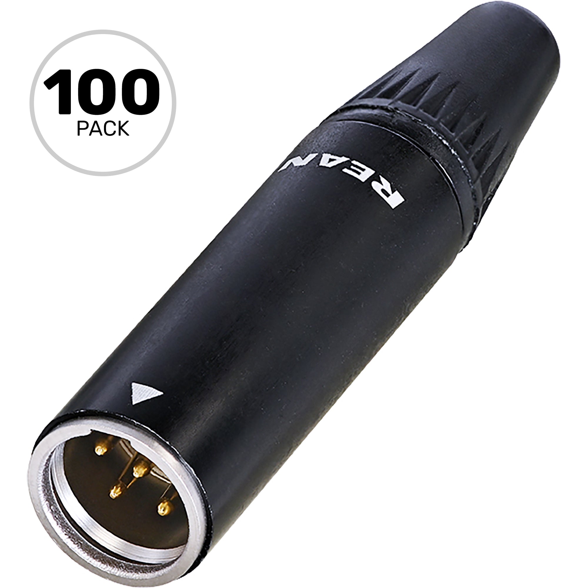 Neutrik Rean RT5MC-B Male 5-Pin Tiny XLR Connector (Black/Gold, Box of 100)