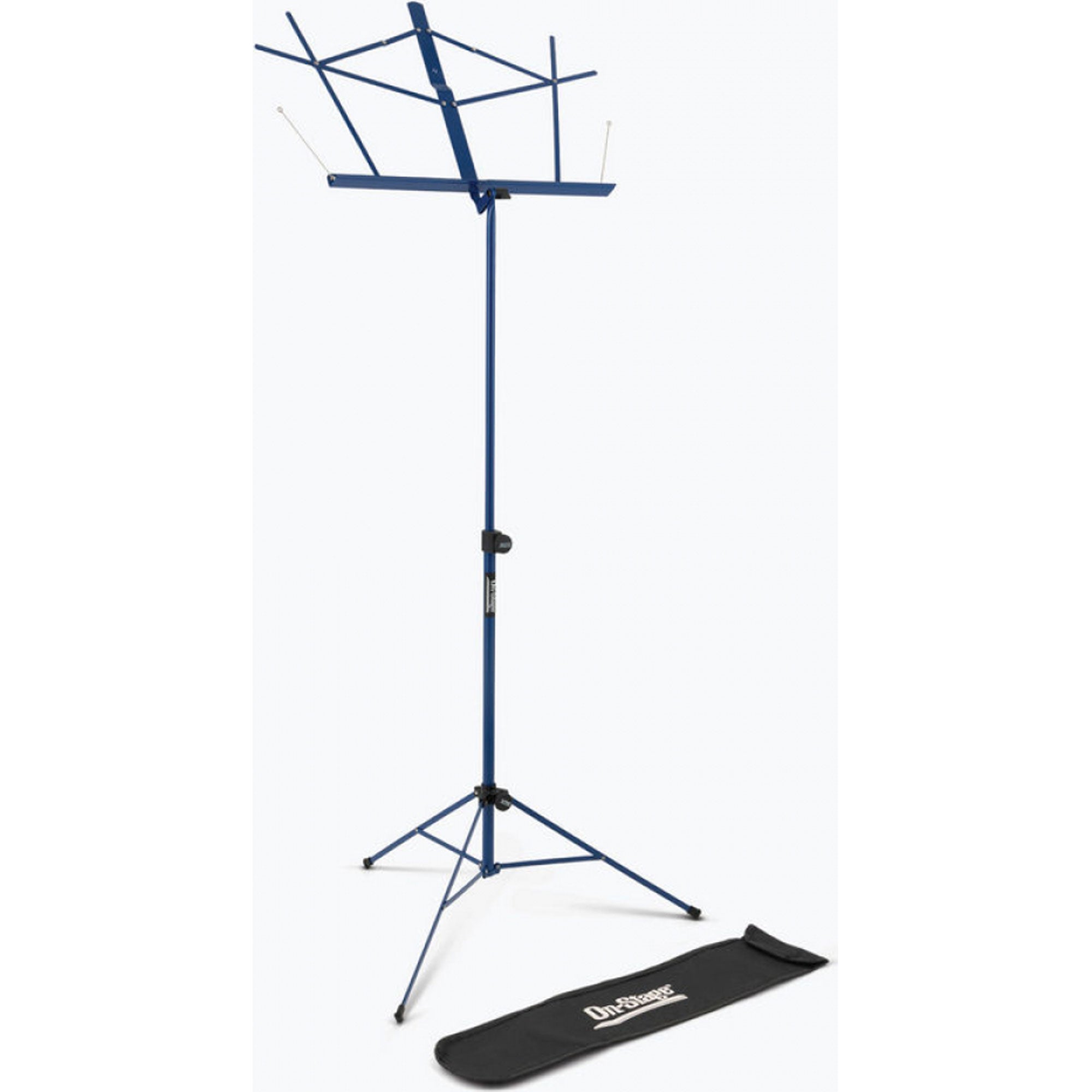 On-Stage SM7122DBB Compact Sheet Music Stand with Bag (Dark Blue)