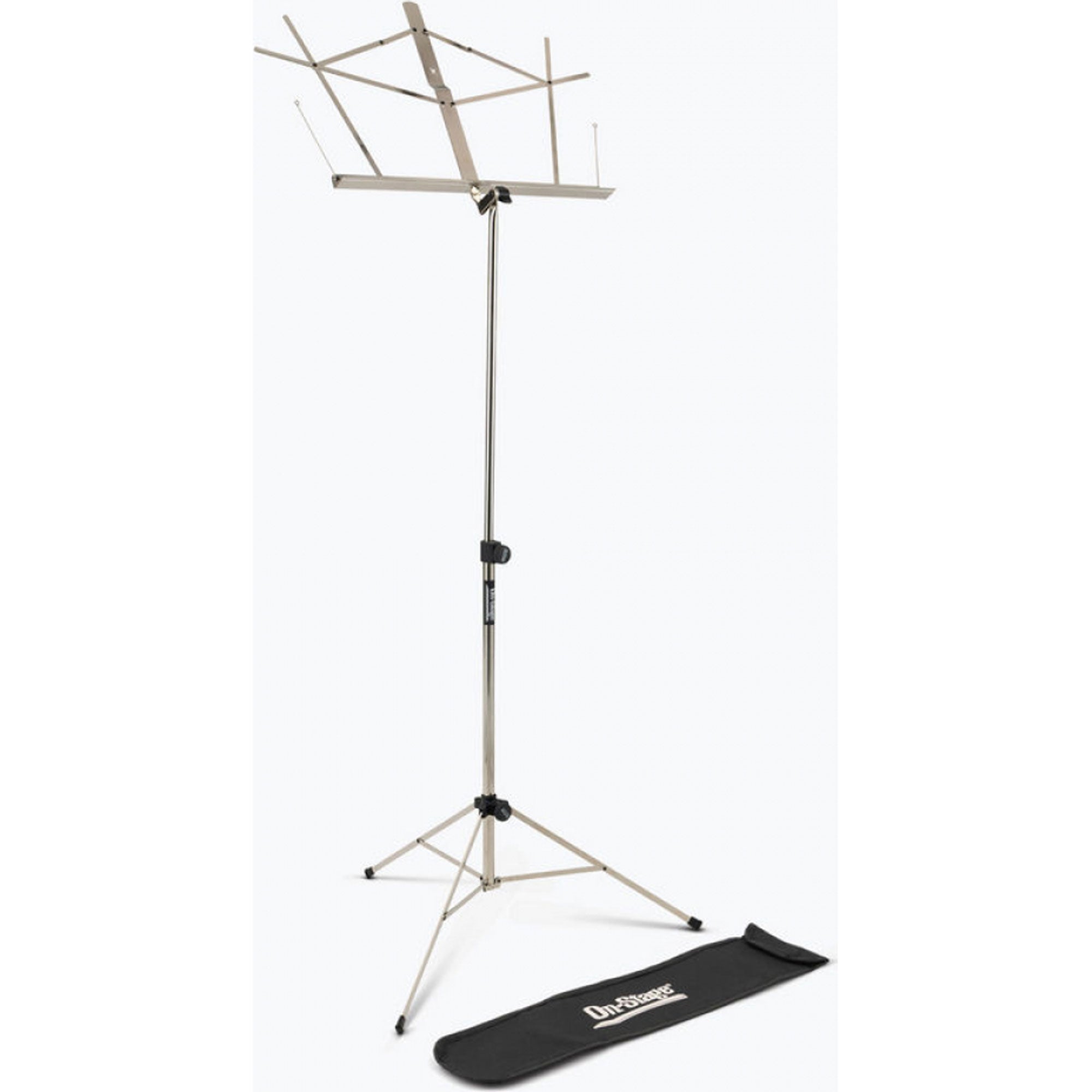 On-Stage SM7122NB Compact Sheet Music Stand with Bag (Nickel)