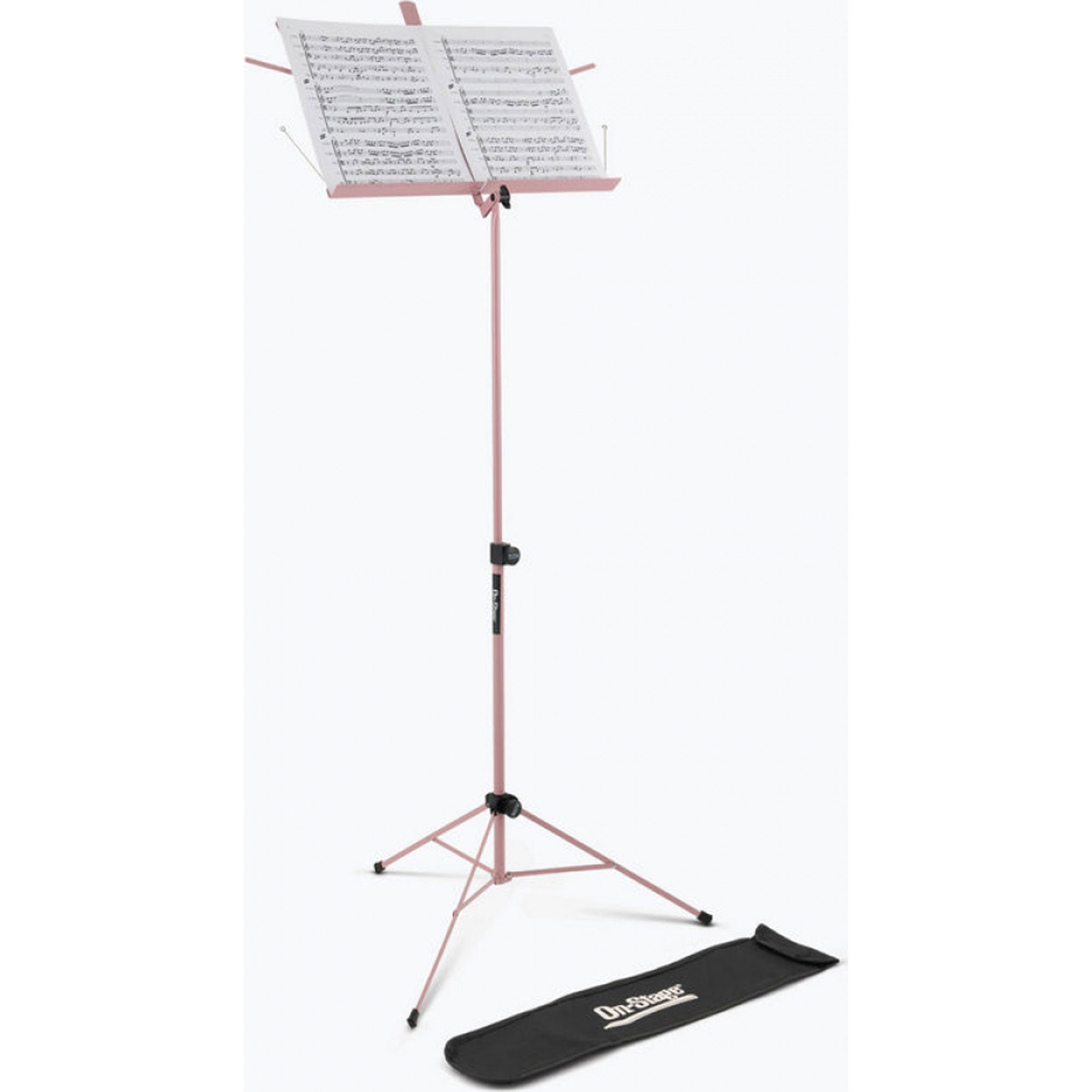 On-Stage SM7122PKB Compact Sheet Music Stand with Bag (Pink)