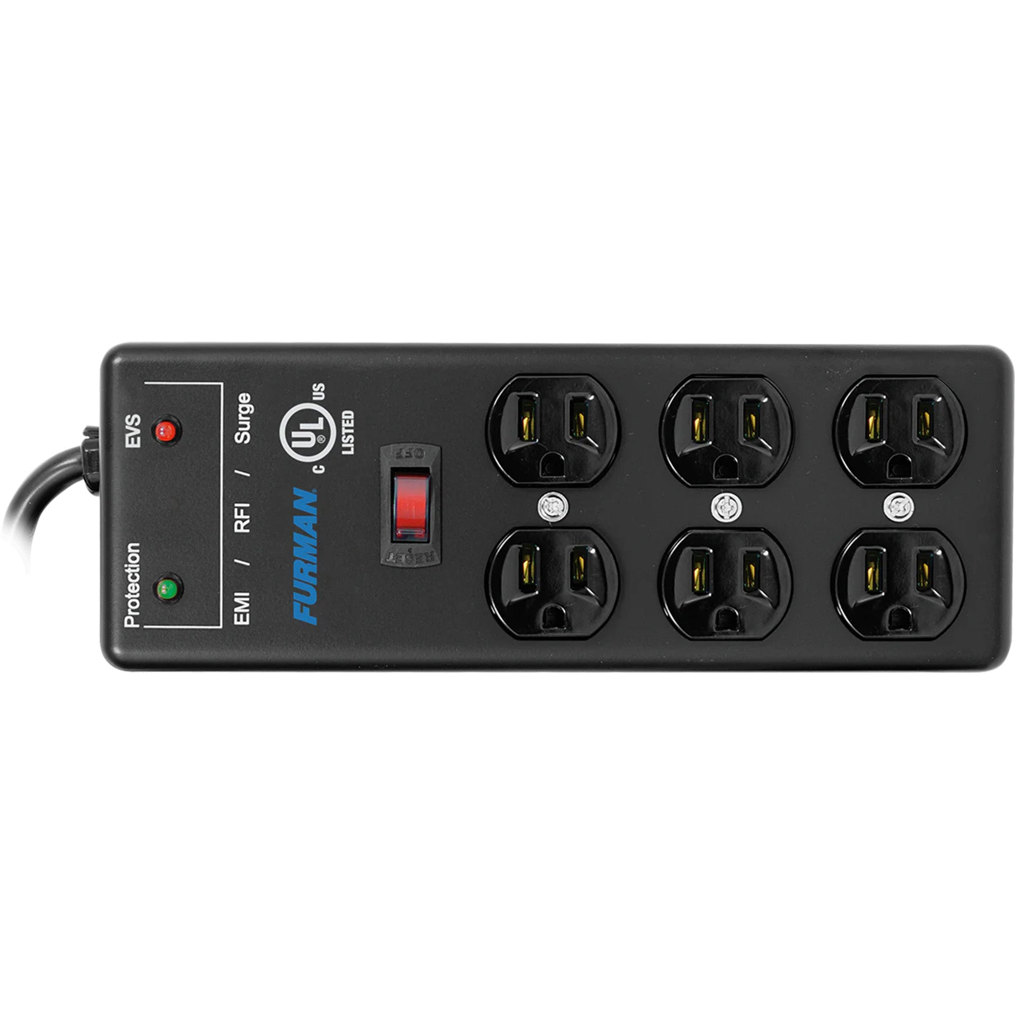 Furman SS-6B-PRO Pro Plugs Series 6-Outlet 2x3 Surge Protector with Extreme Voltage Shutdown (15')