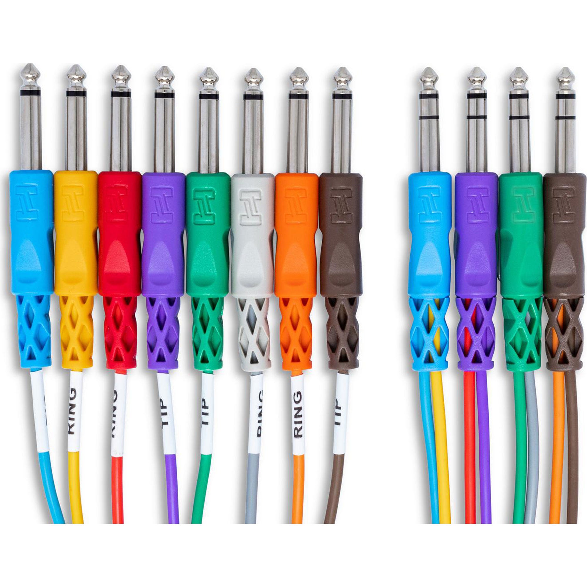 Hosa STP-804 Four TRS 1/4" Male to Eight TS 1/4" Male Insert Snake (13.2')