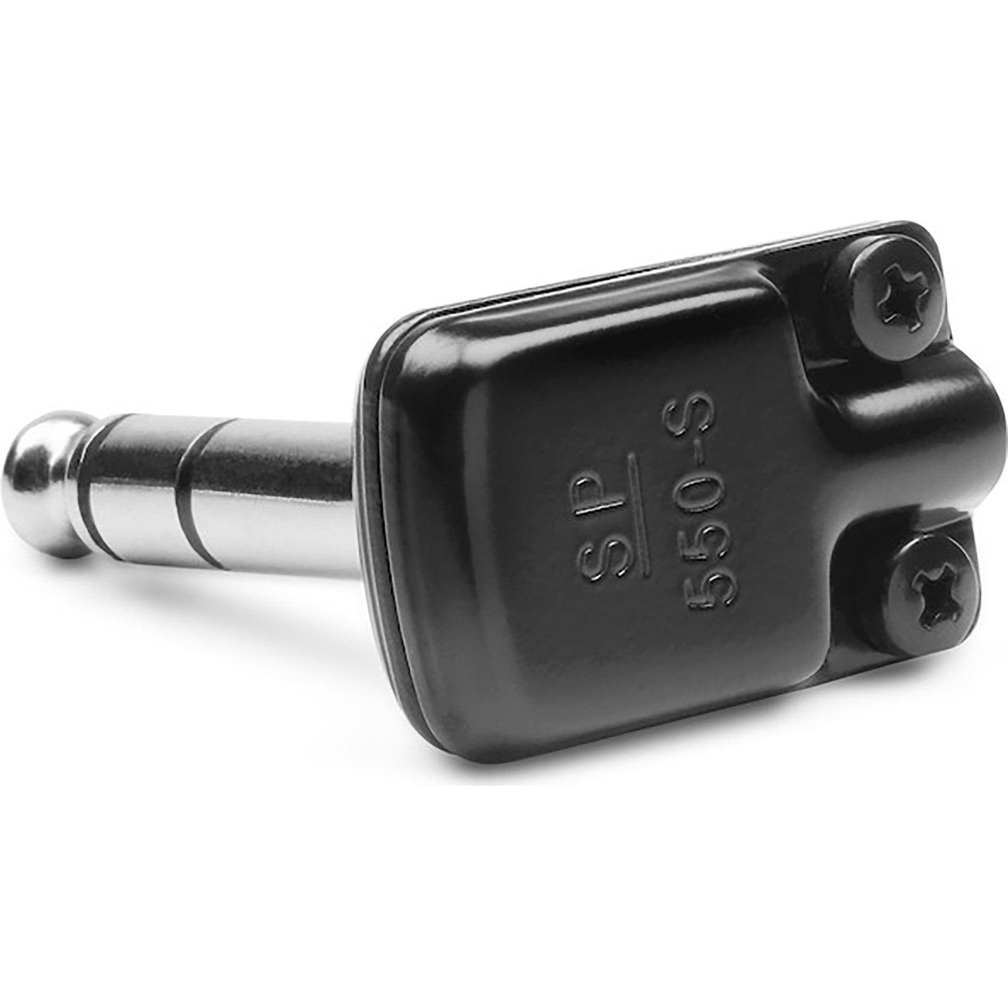 SquarePlug SP550-SBK Compact Pancake Right-Angle 1/4" TRS Stereo Cable Plugs (Black, 100 Pack)