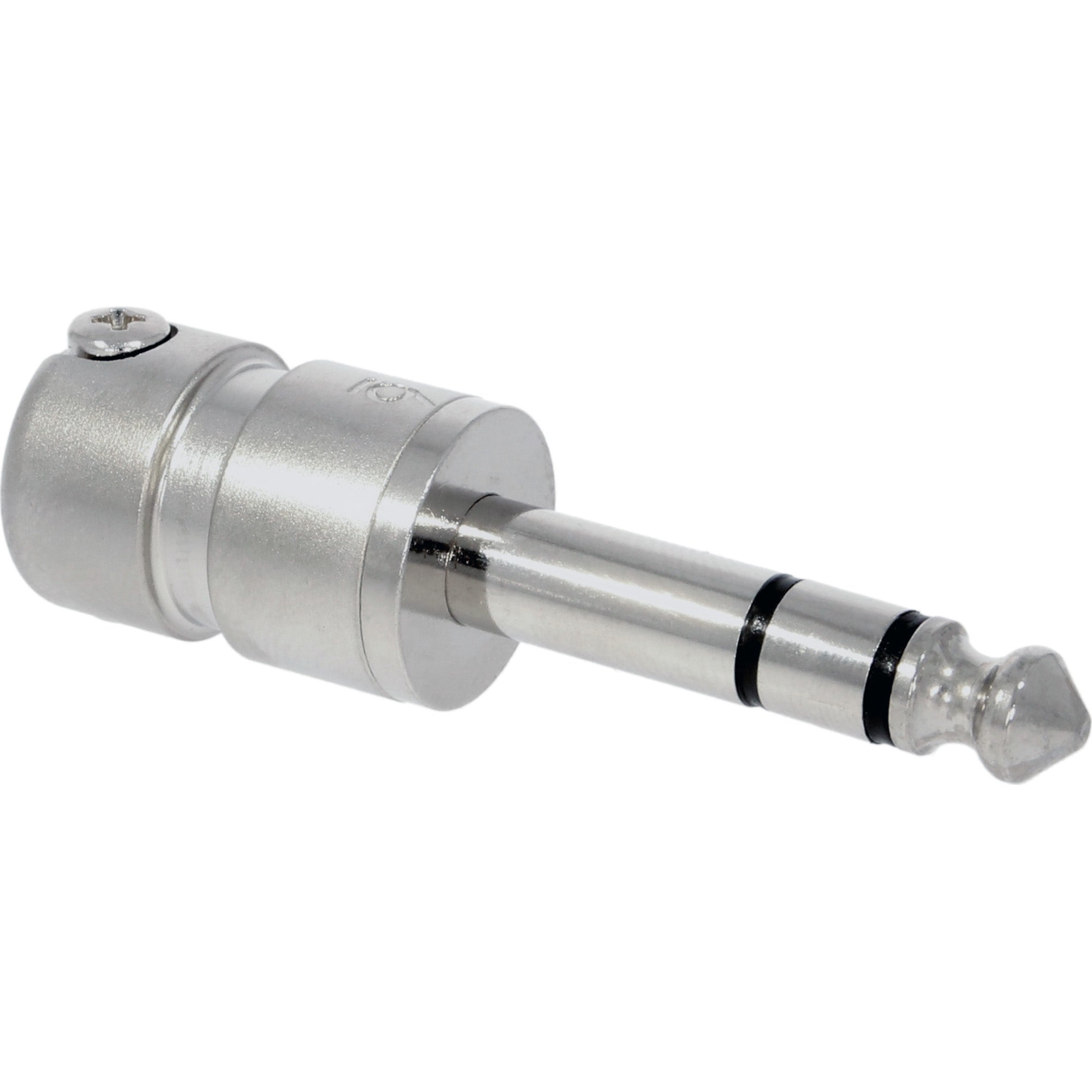 SquarePlug SPS6-S Compact Short Straight 1/4" TRS Stereo Cable Plugs (Matte Nickel, 100 Pack)