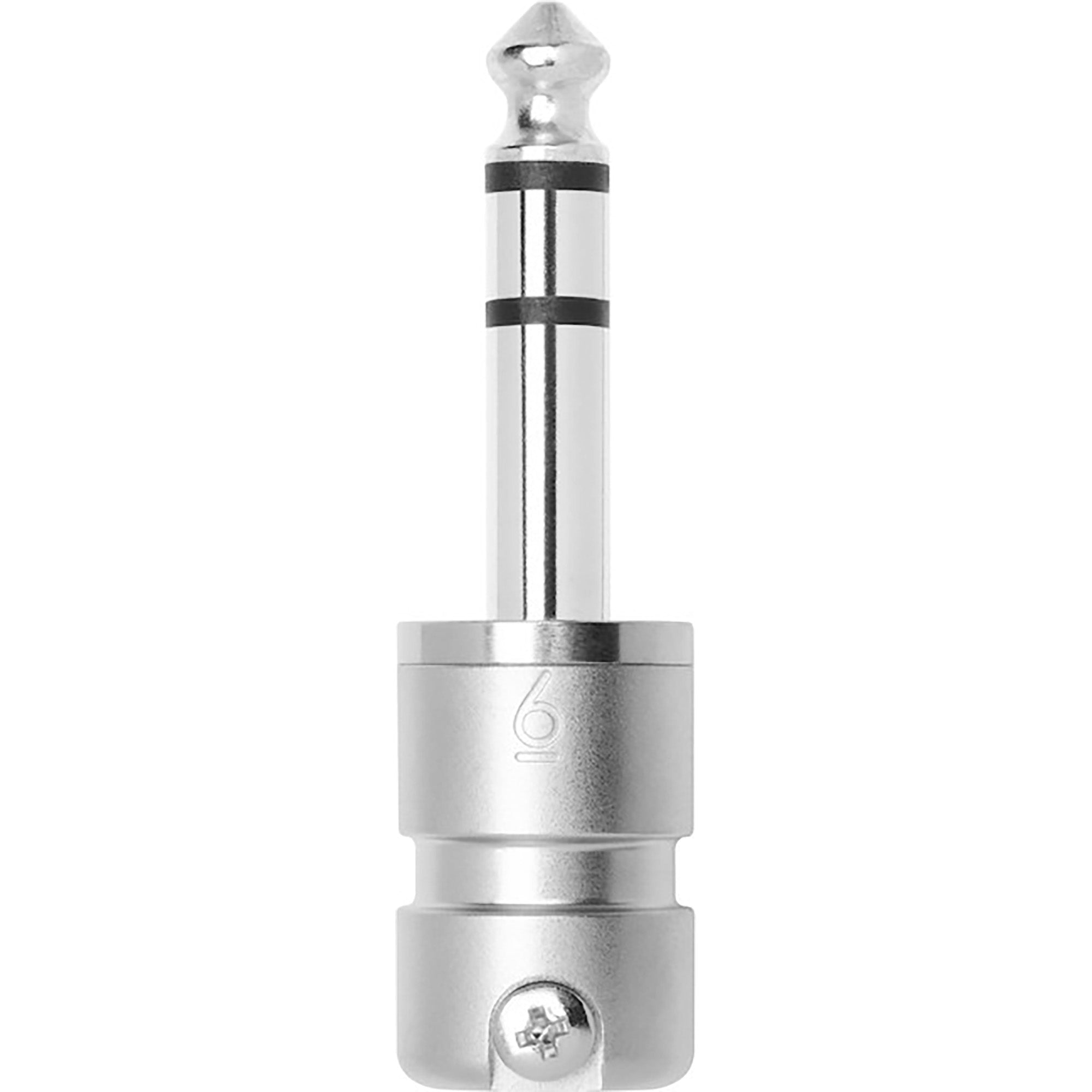 SquarePlug SPS6-S Compact Short Straight 1/4" TRS Stereo Cable Plugs (Matte Nickel, 100 Pack)