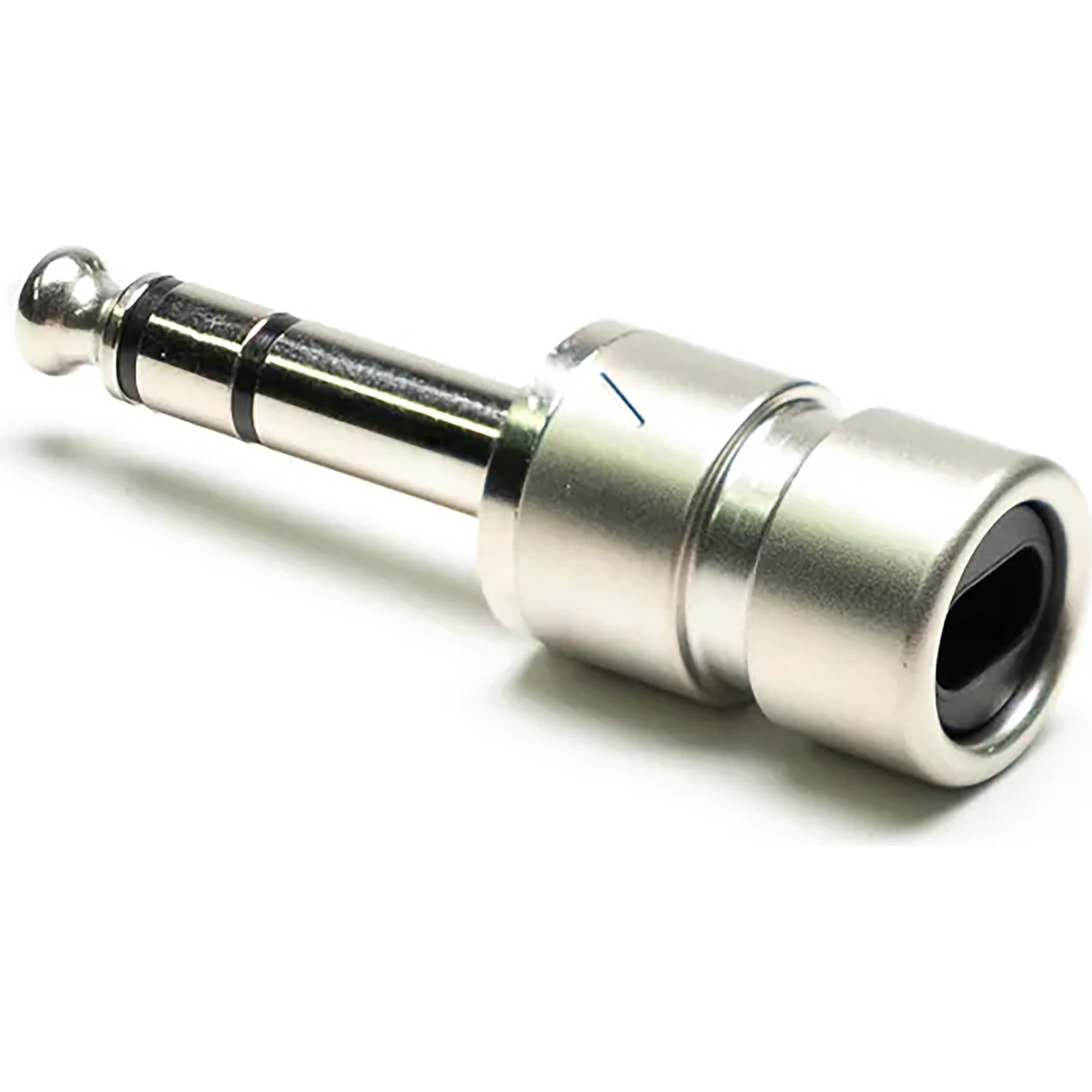 SquarePlug SPS7-S Compact Short Straight 1/4" TRS Stereo Cable Plugs (Matte Nickel, 100 Pack)