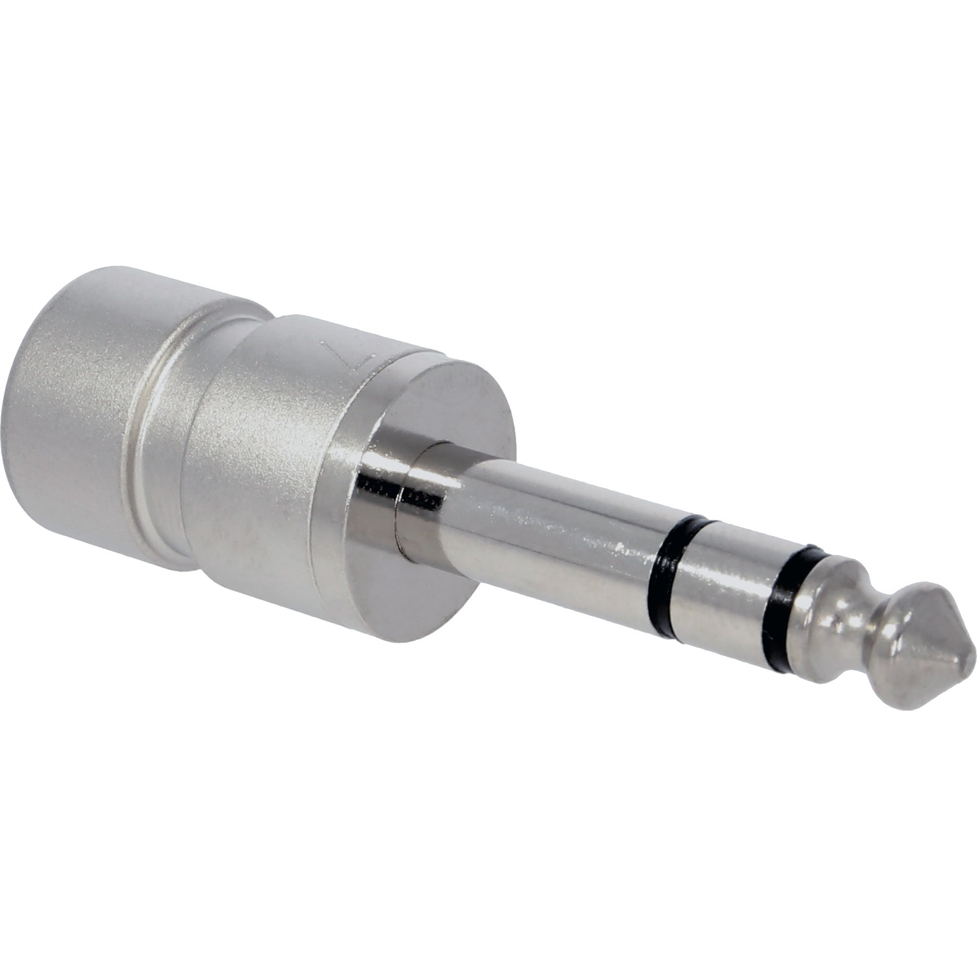 SquarePlug SPS7-S Compact Short Straight 1/4" TRS Stereo Cable Plugs (Matte Nickel, 100 Pack)