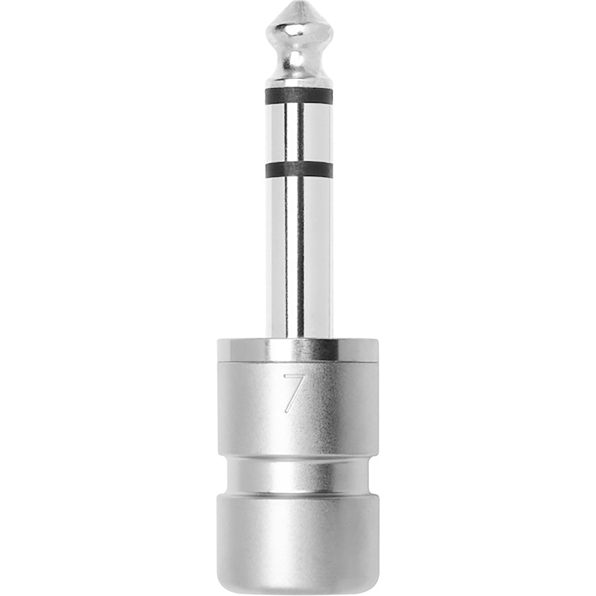 SquarePlug SPS7-S Compact Short Straight 1/4" TRS Stereo Cable Plugs (Matte Nickel, 10 Pack)