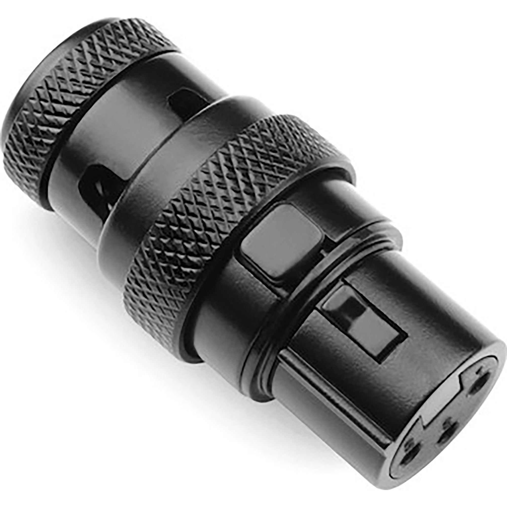 SquarePlug SPXA-FBK Low-Profile 90° Heavy-Duty Metal 3-Pin Female XLR Connectors (Black, 100 Pack)