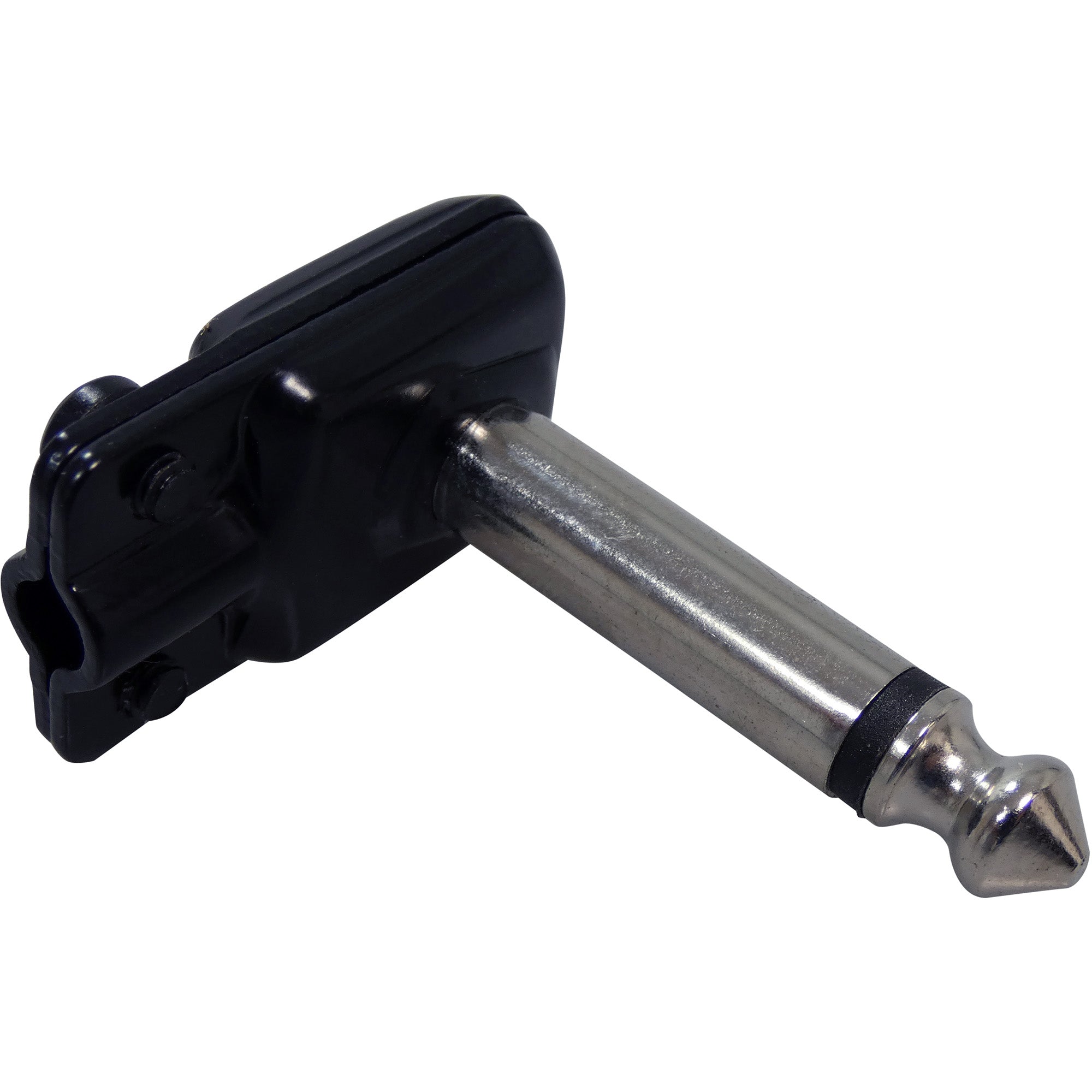 SquarePlug SP400BK Compact Pancake Right-Angle 1/4" TS Mono Cable Plugs (Black, 100 Pack)