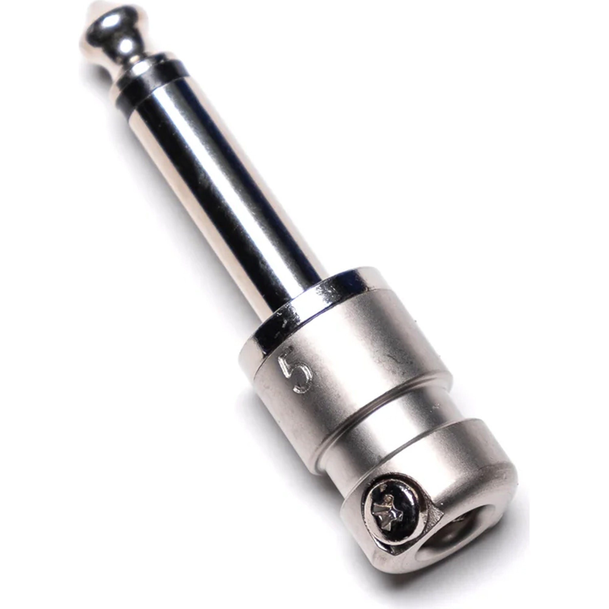 SquarePlug SPS5 Compact Short Straight 1/4" TS Mono Cable Plugs (Matte Nickel, 100 Pack)