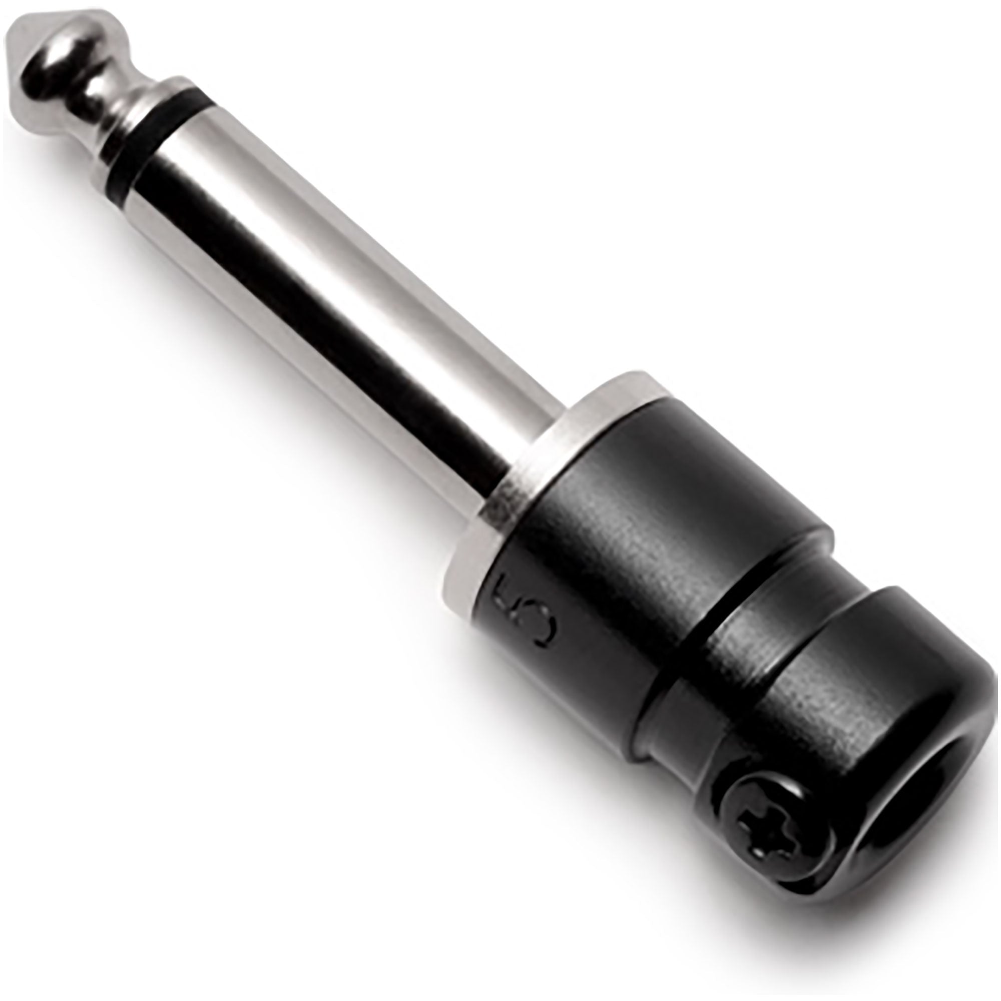 SquarePlug SPS5BK Compact Short Straight 1/4" TS Mono Cable Plugs (Black, 100 Pack)