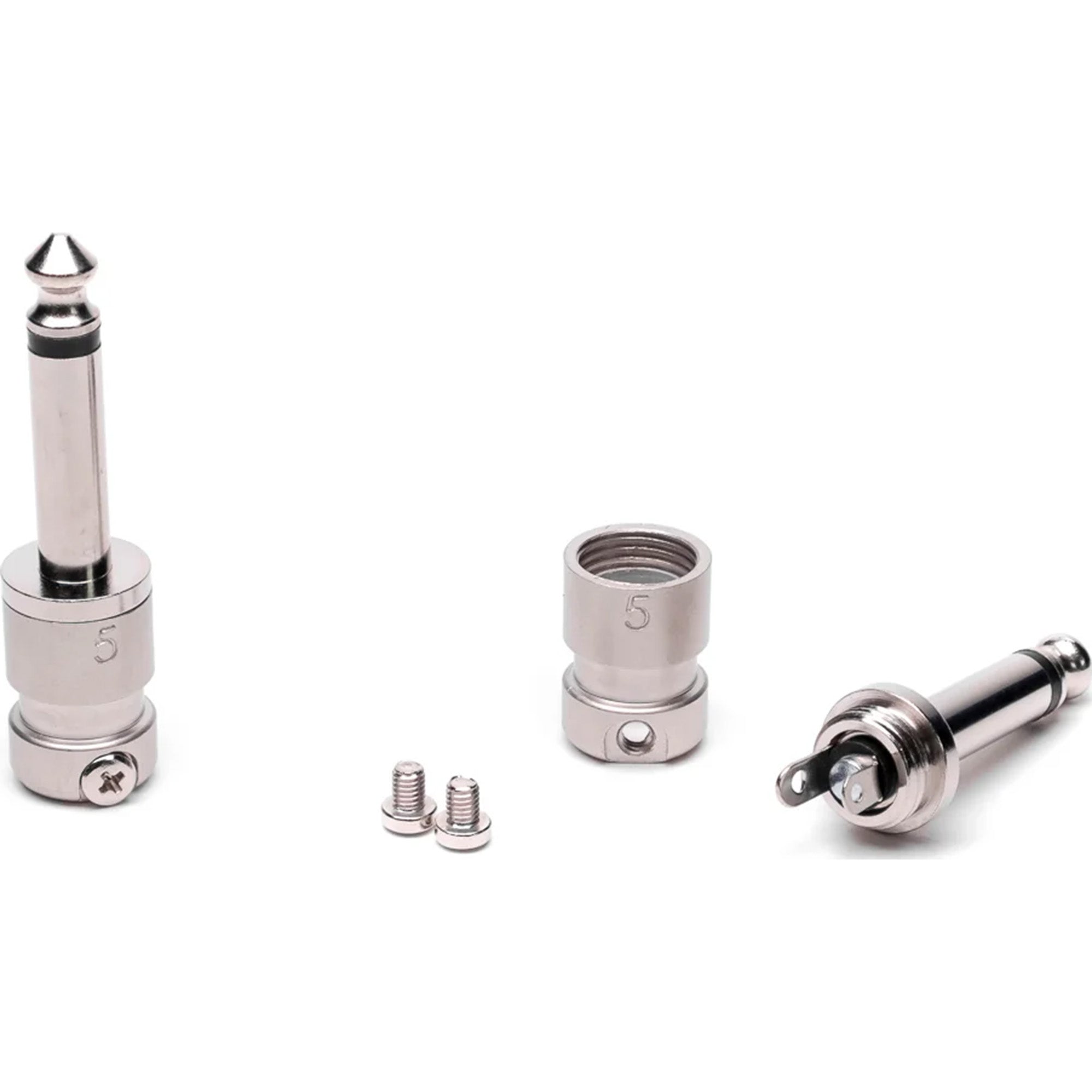 SquarePlug SPS5 Compact Short Straight 1/4" TS Mono Cable Plug (Matte Nickel)