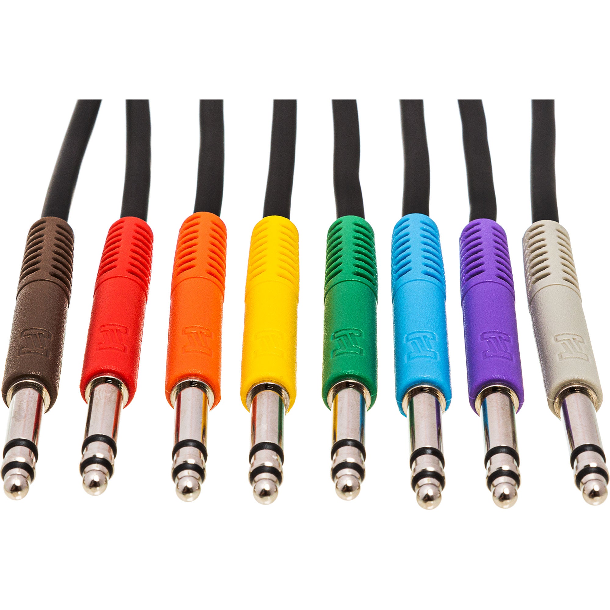 Hosa TTS-845 8-Pack of TT TRS Male Bantam to TT TRS Male Bantam Balanced Patch Cables (1.5')