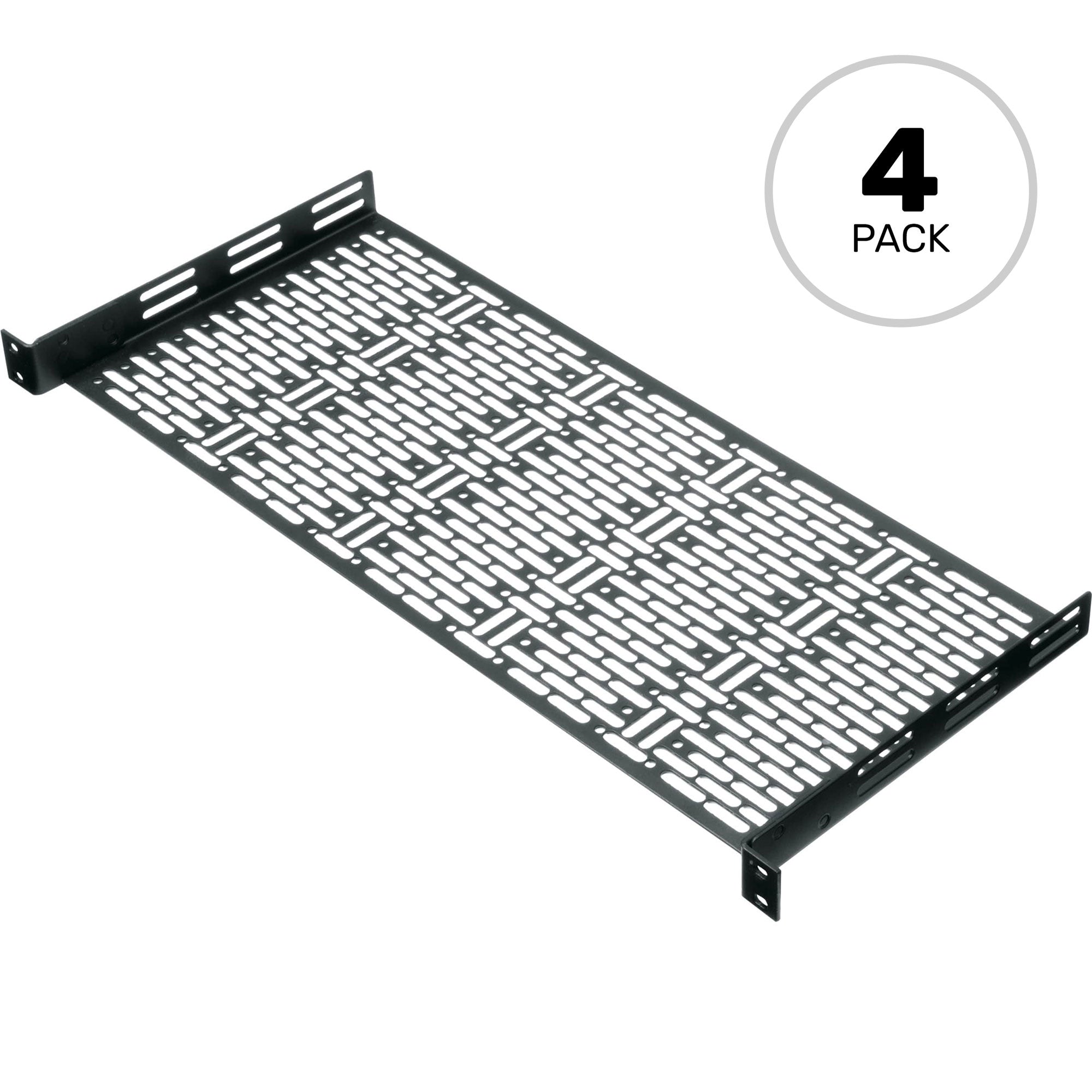 Middle Atlantic UFA-8-4 Universal Face-After Shelf 1U (8" Deep, 4 Pack)