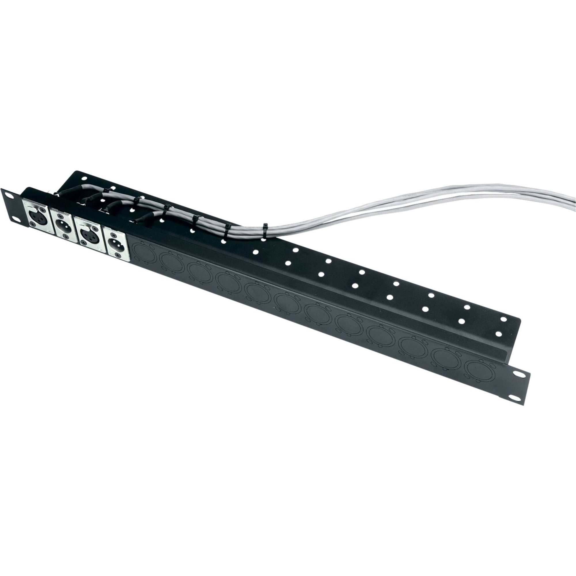 Middle Atlantic UNI-1-C Universal Connector Rack Panel with Strain Relief 1U
