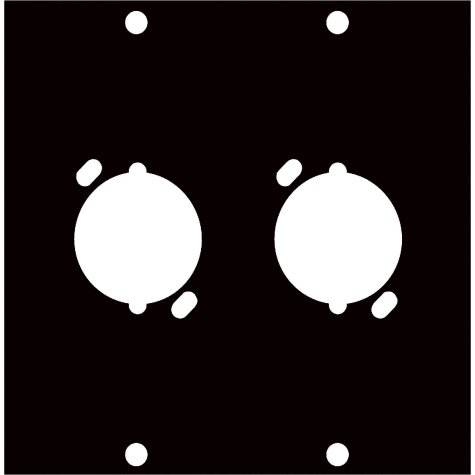 Middle Atlantic UCP-UNIV2 UCP Panel for Two Universal XLR Female