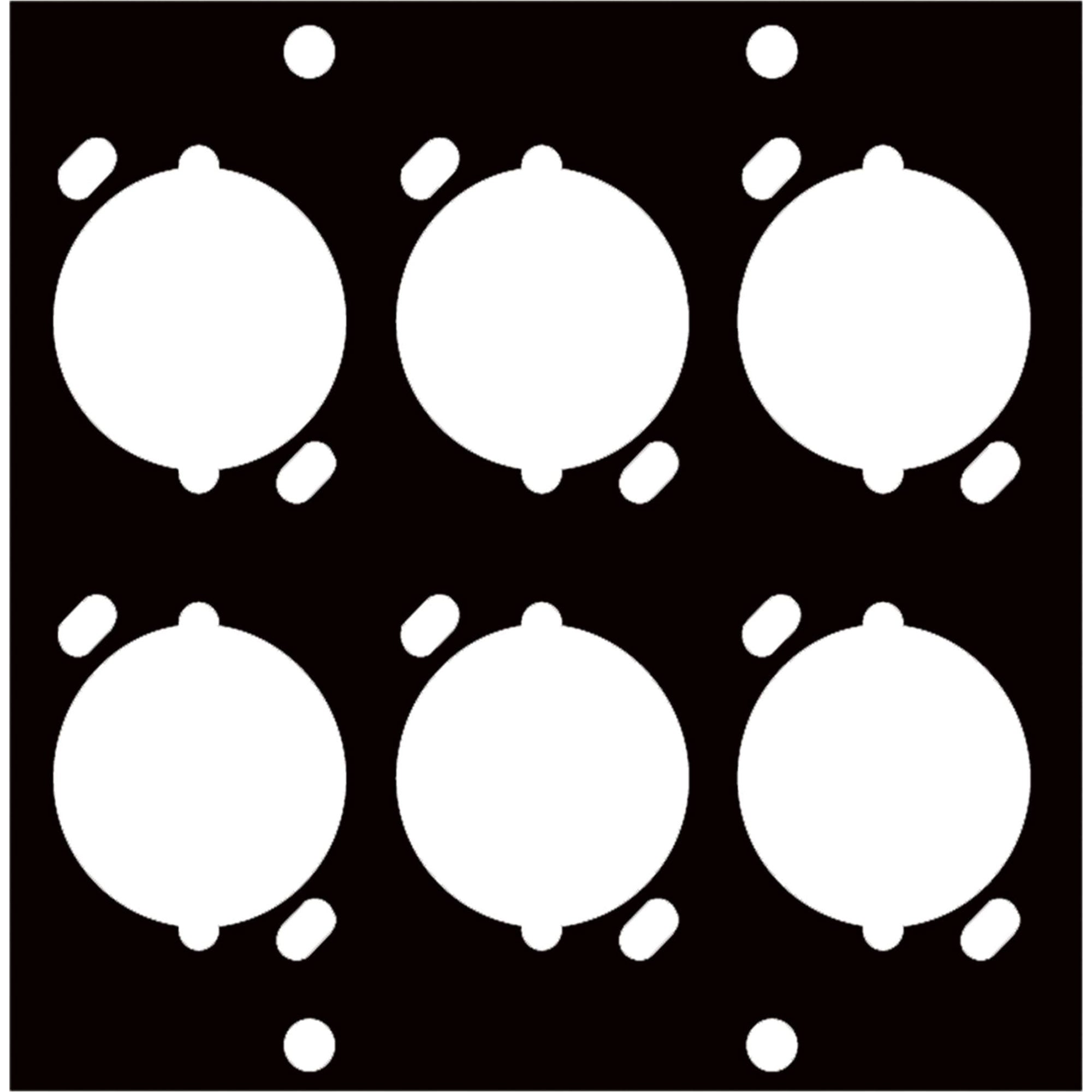 Middle Atlantic UCP-UNIV6 UCP Panel for Six Universal XLR Female