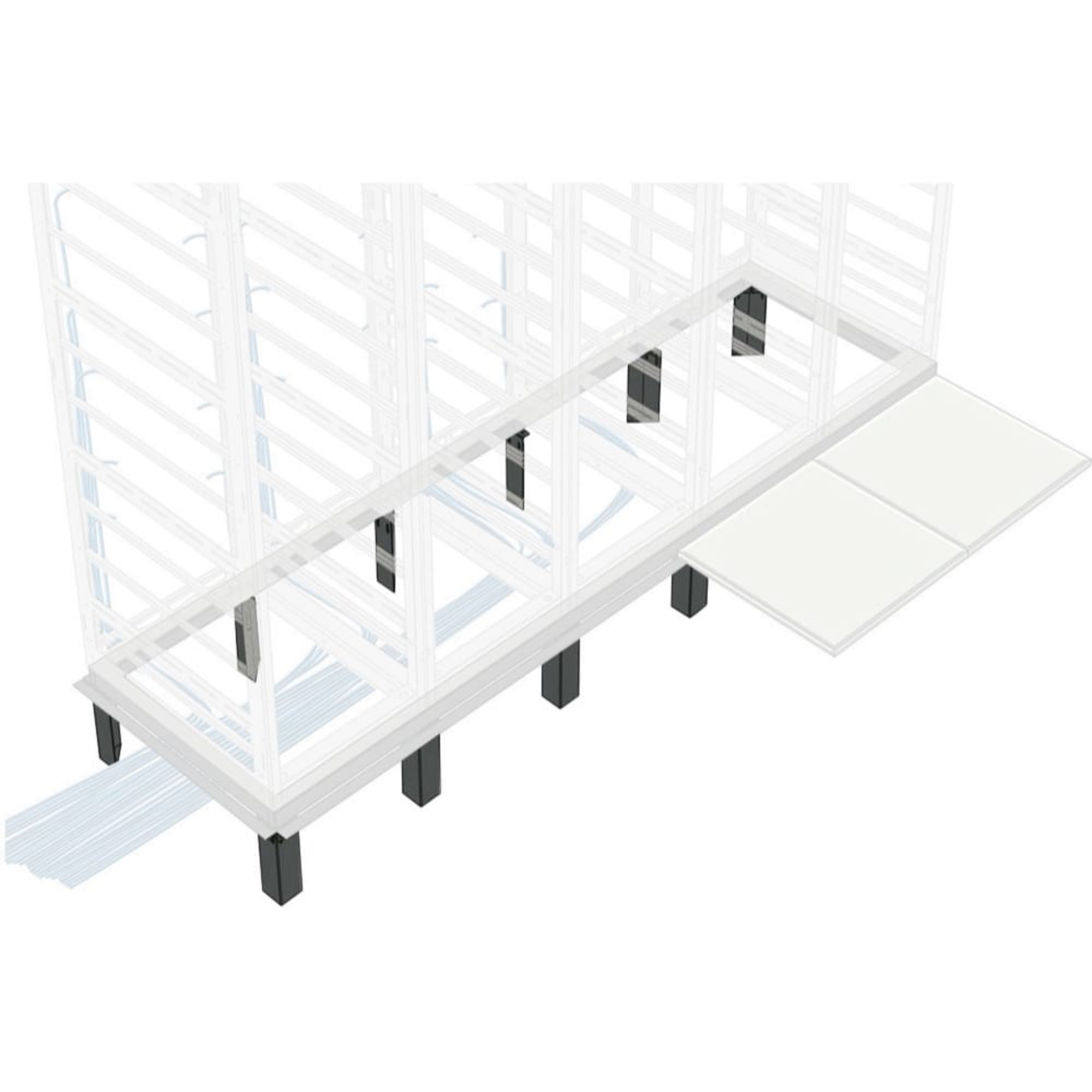Middle Atlantic VFEET-5-12 Raised Floor Riser Feet (5 Bay)