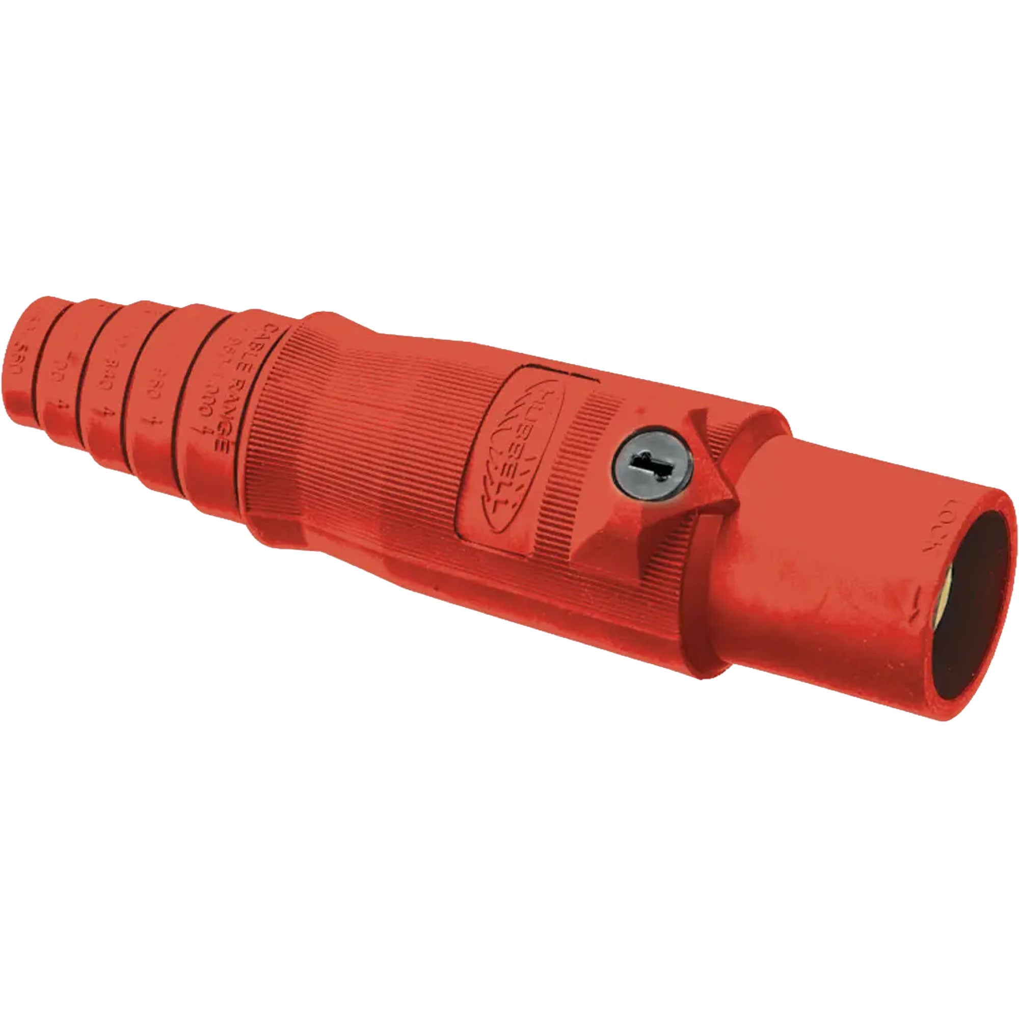 Hubbell HBL400MR Male 400 Amp Single Pole Cam-Lock Inline Plug (Red)