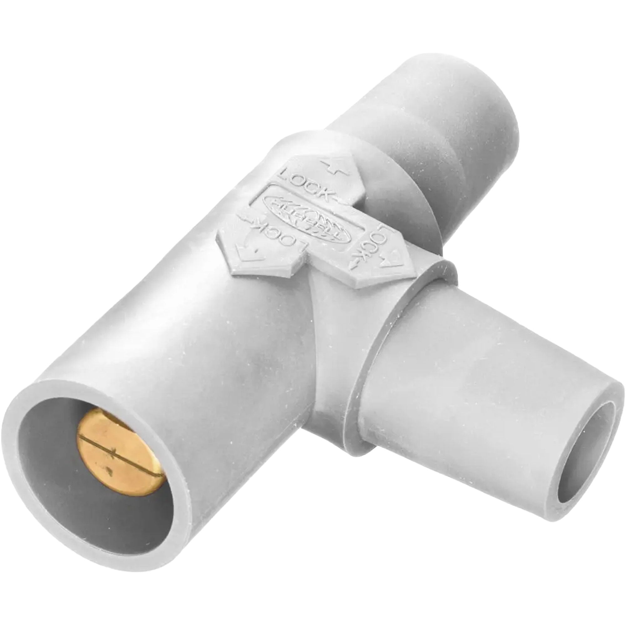 Hubbell HBLTW Female-Female-Male 400 Amp Single Pole Cam-Lock Tapping Tee (White)