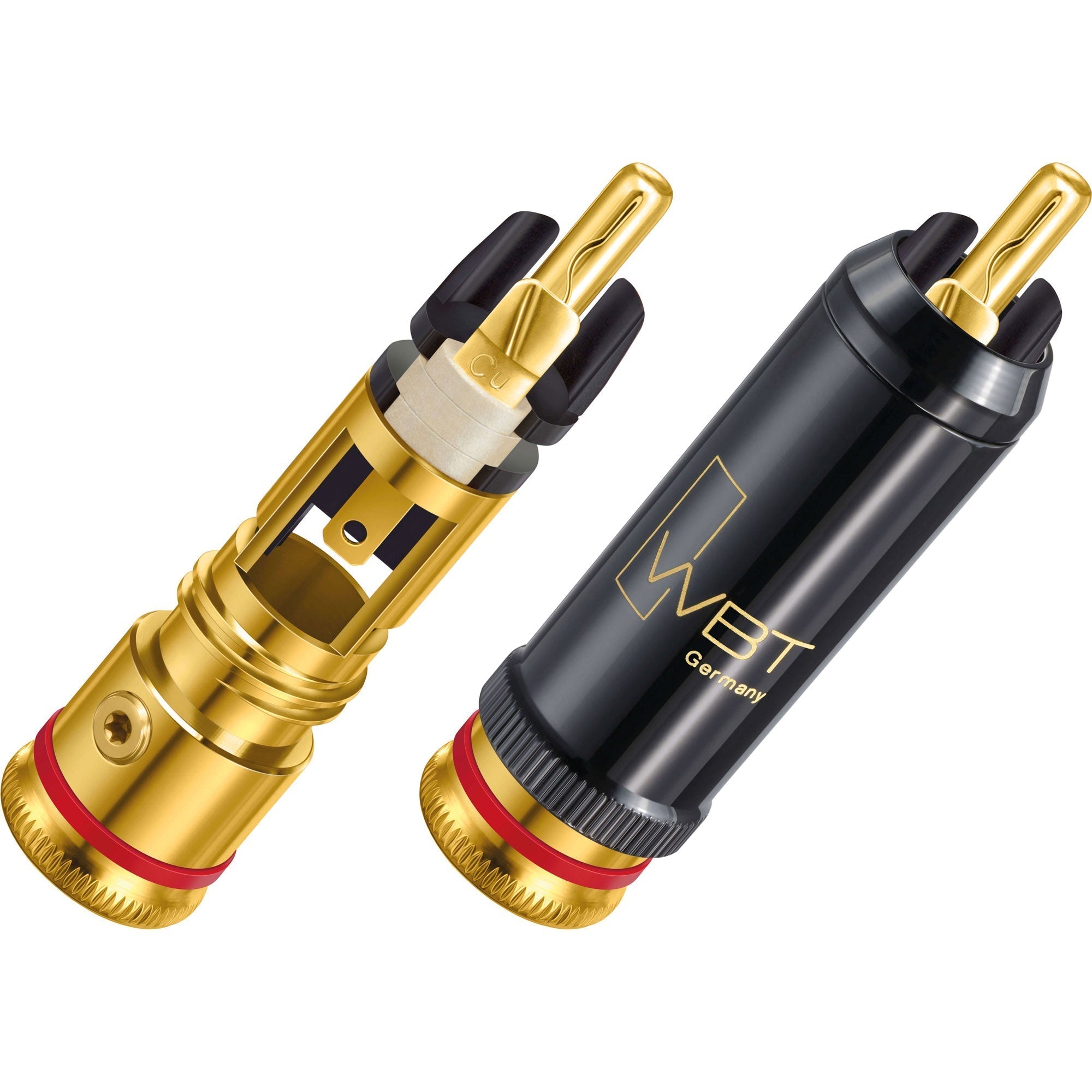 WBT 0102-Cu NextGen Gold Topline Male RCA Connector (Single, Grey)