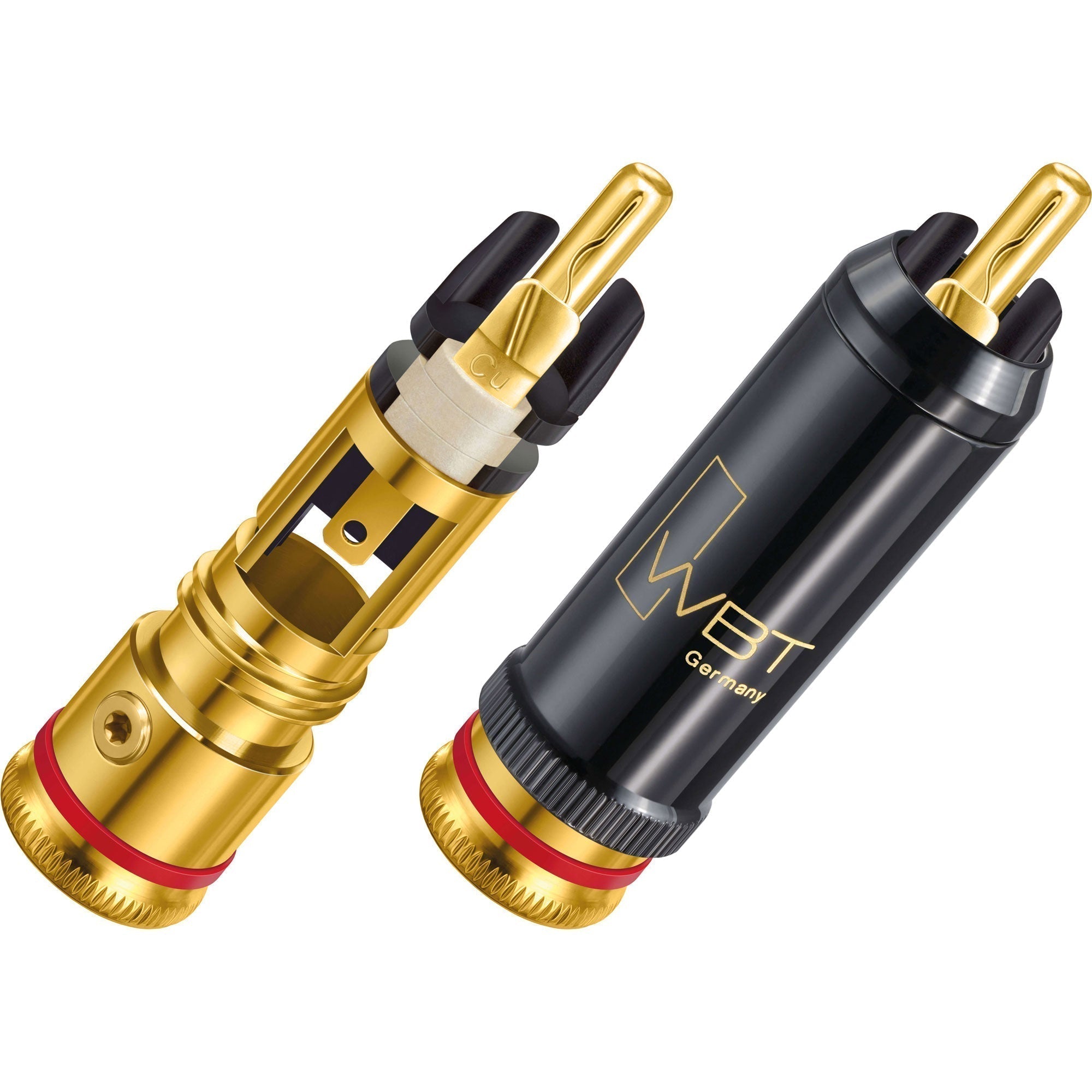 WBT 0102-Cu NextGen Gold Topline Male RCA Connector (Single, White)