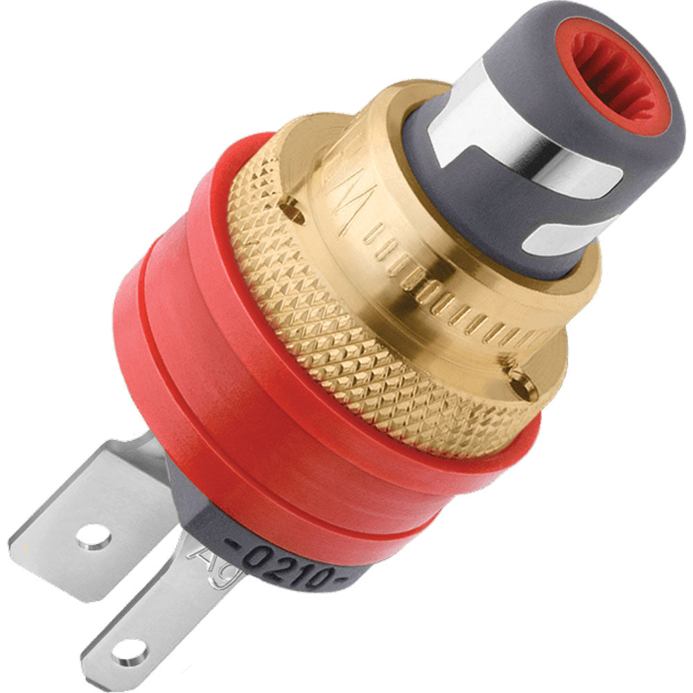 WBT 0210-Ag-Ms Nextgen Pure Silver RCA Female Socket Jack with Metal Nut (Single, Red)