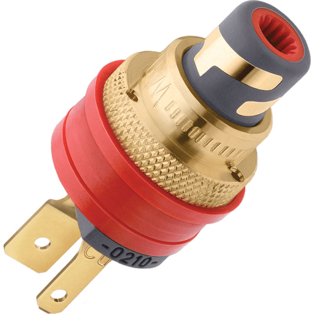WBT 0210-Cu-Ms Nextgen Gold Plated RCA Female Socket Jack with Metal Nut (Single, Red)