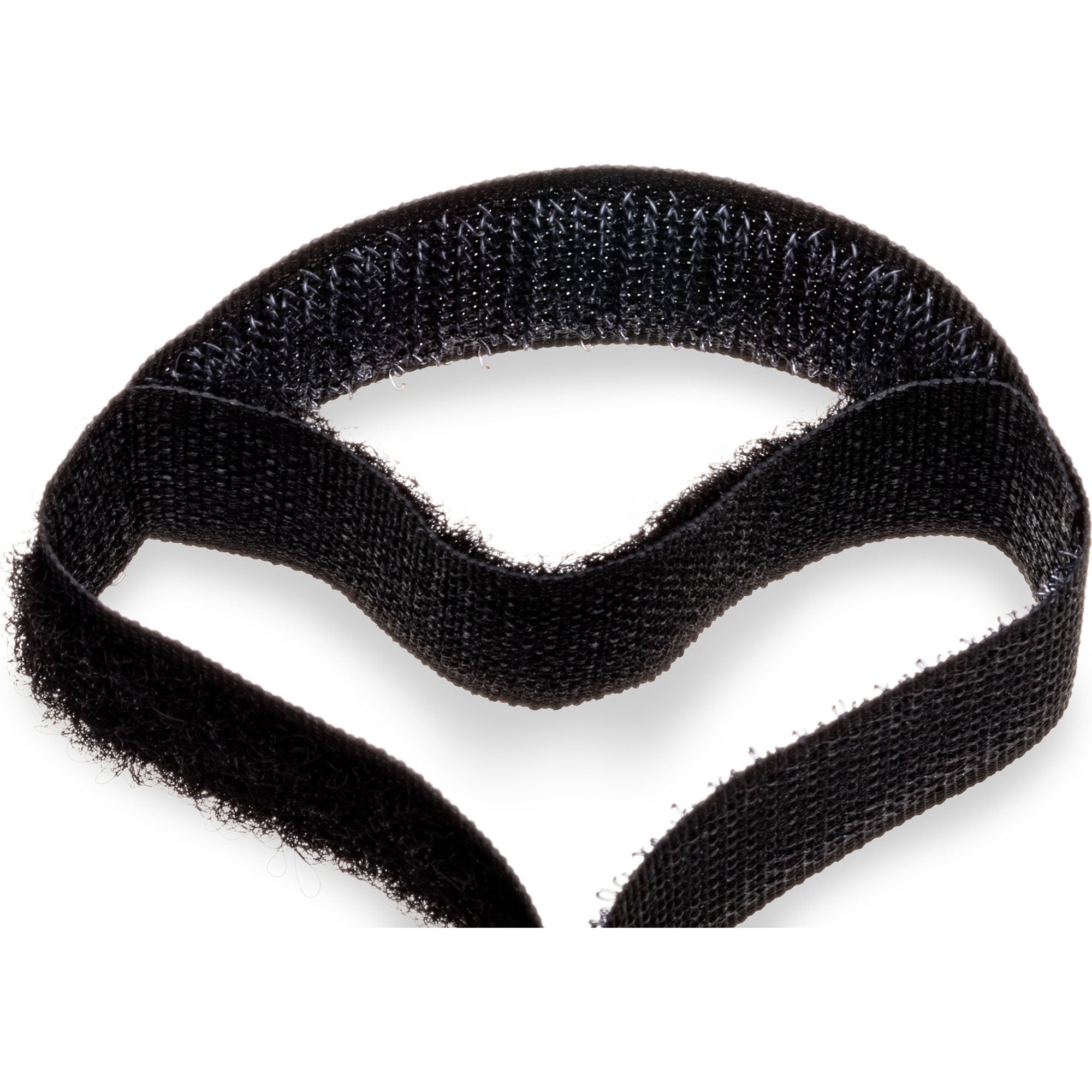 Hosa WTI-148G Black 8" Hook & Loop Cable Wrap Organizers with Center-Pass Gap (100 Pack)