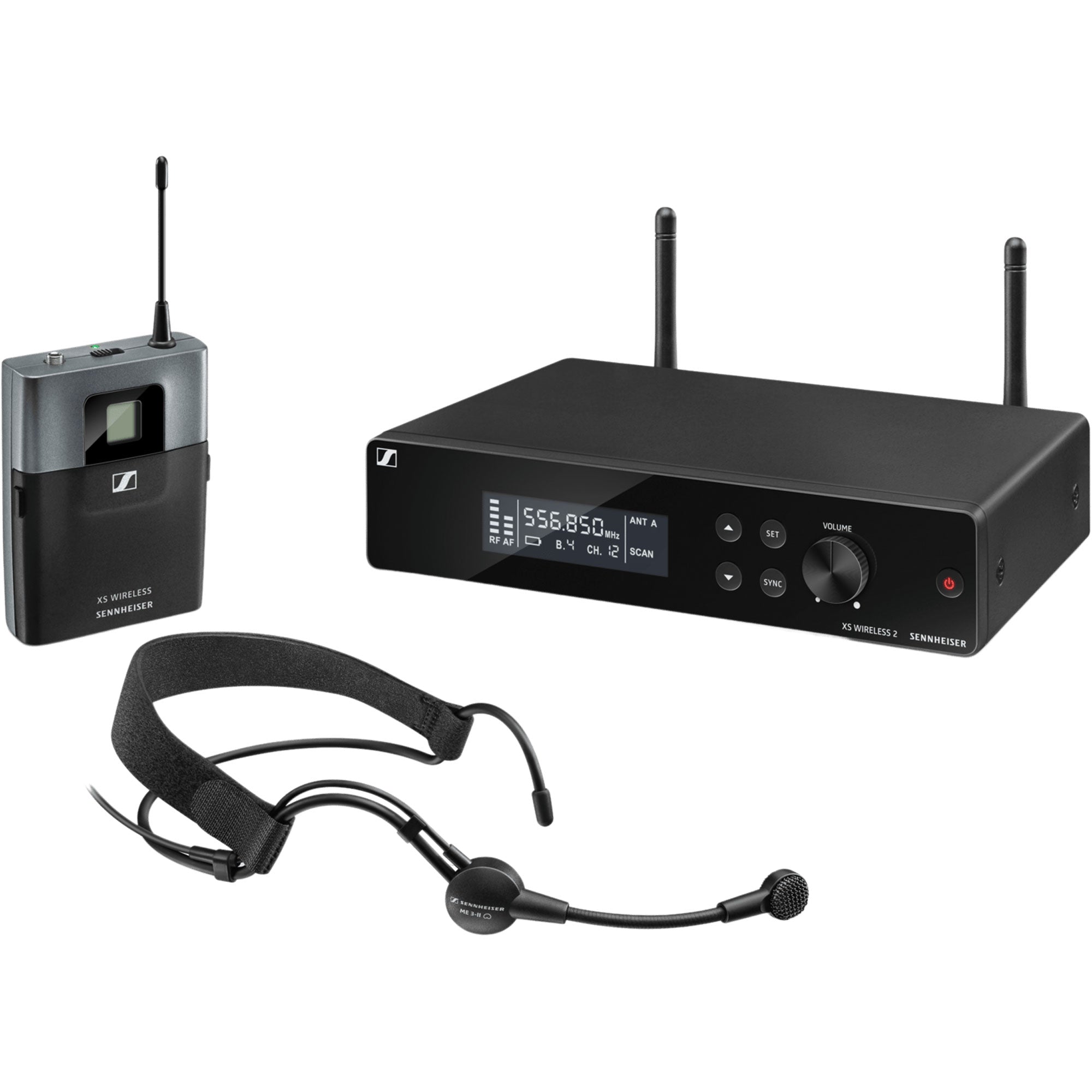 Sennheiser XSW 2-ME3-A Wireless Headset Microphone System (A: 548-572 MHz)