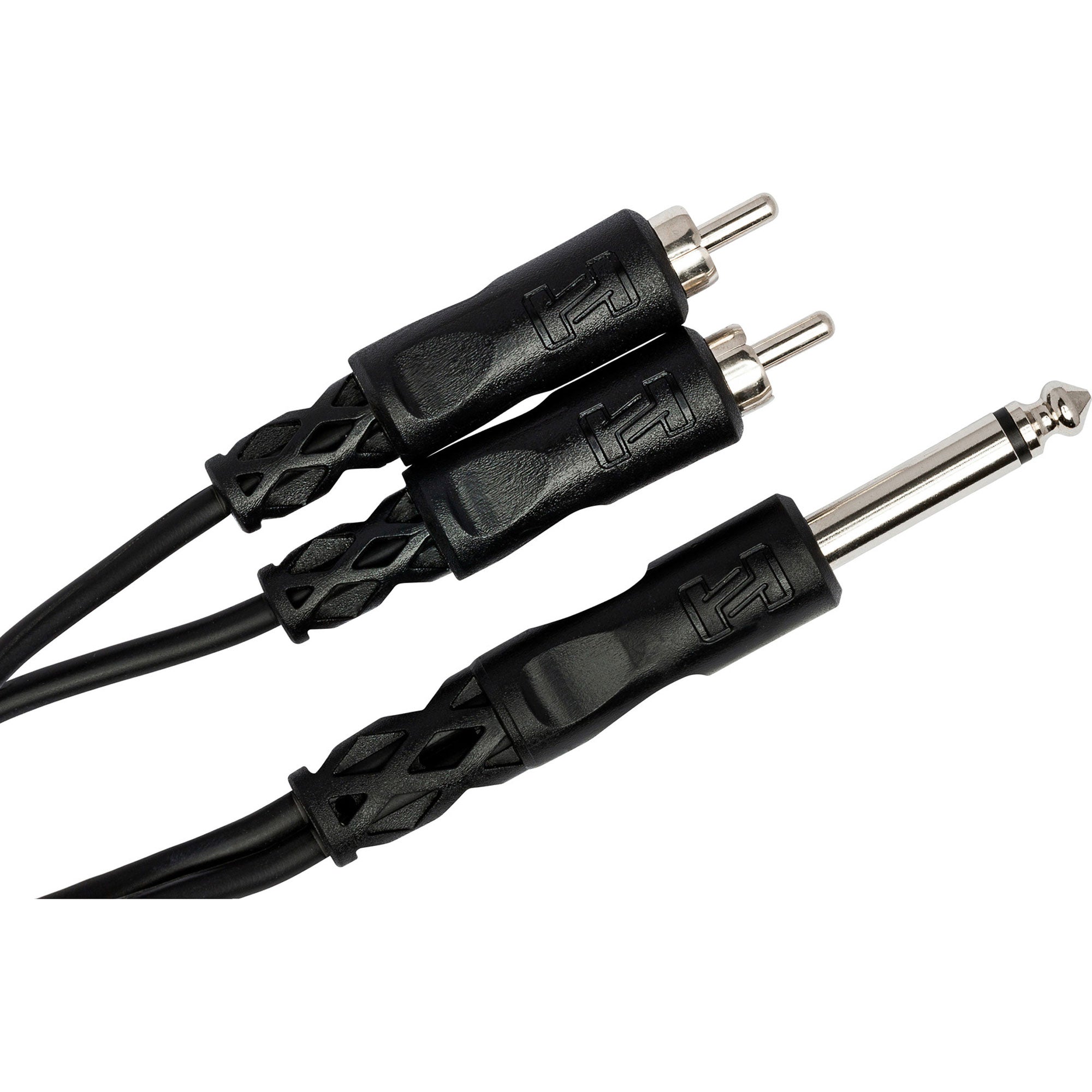 Hosa YPR-124 1/4" TS Male to Dual RCA Male Y Cable